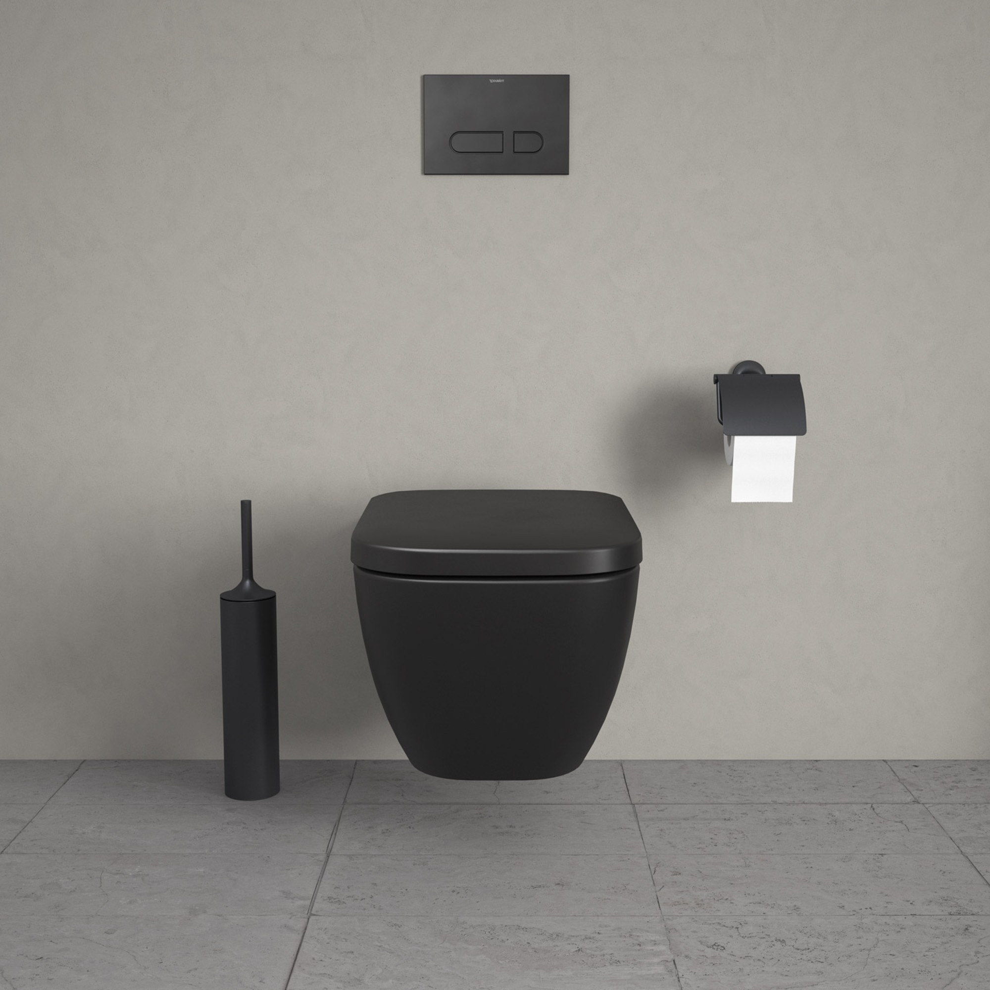 Duravit toilet accessories in matt black