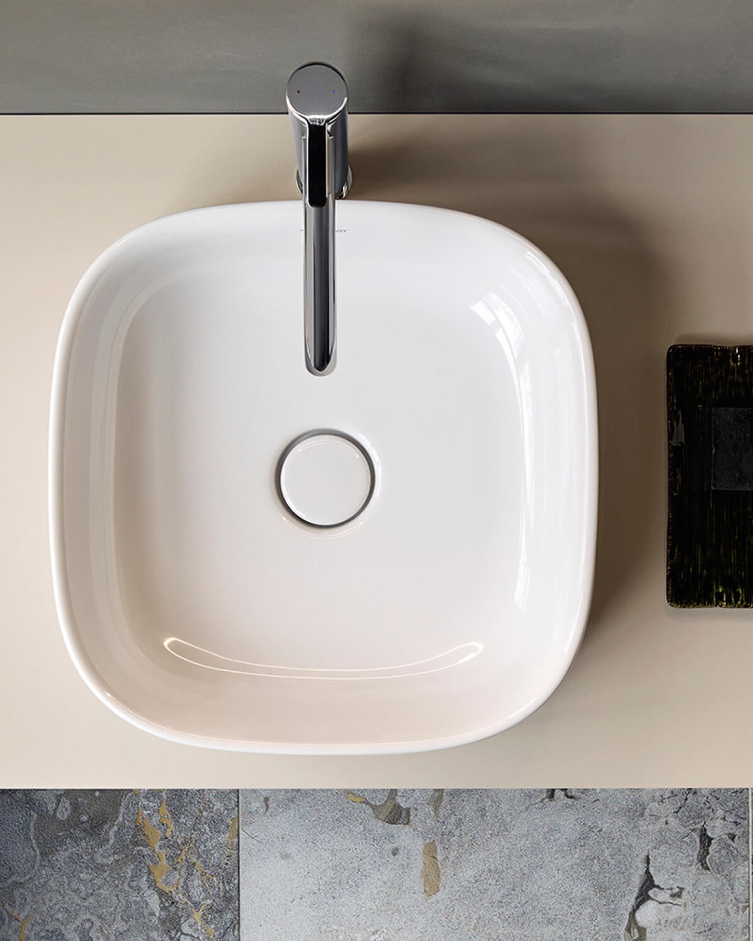 Zencha Aufsatzbecken von oben