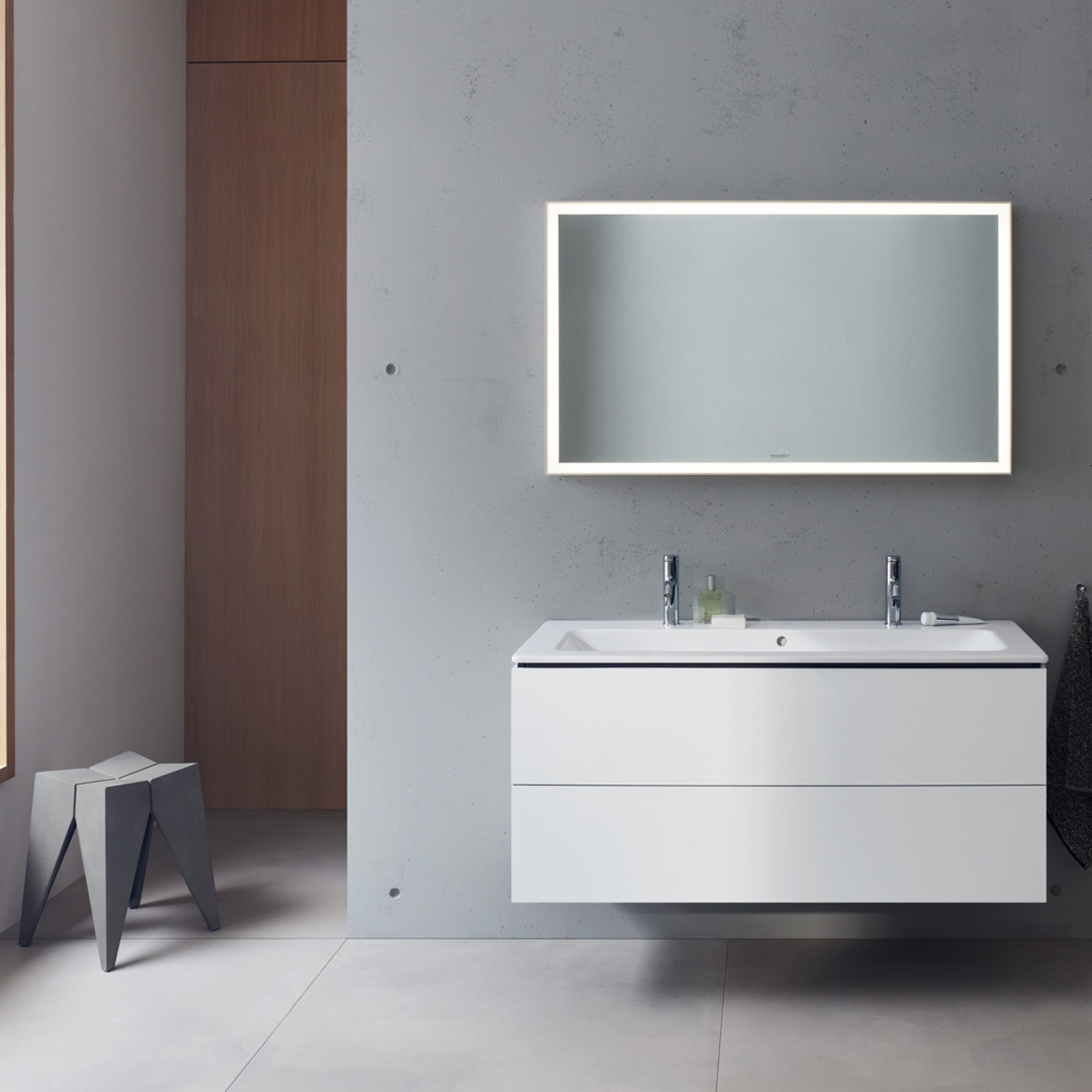 Duravit ME by Starck wasplaats met verlichte spiegel