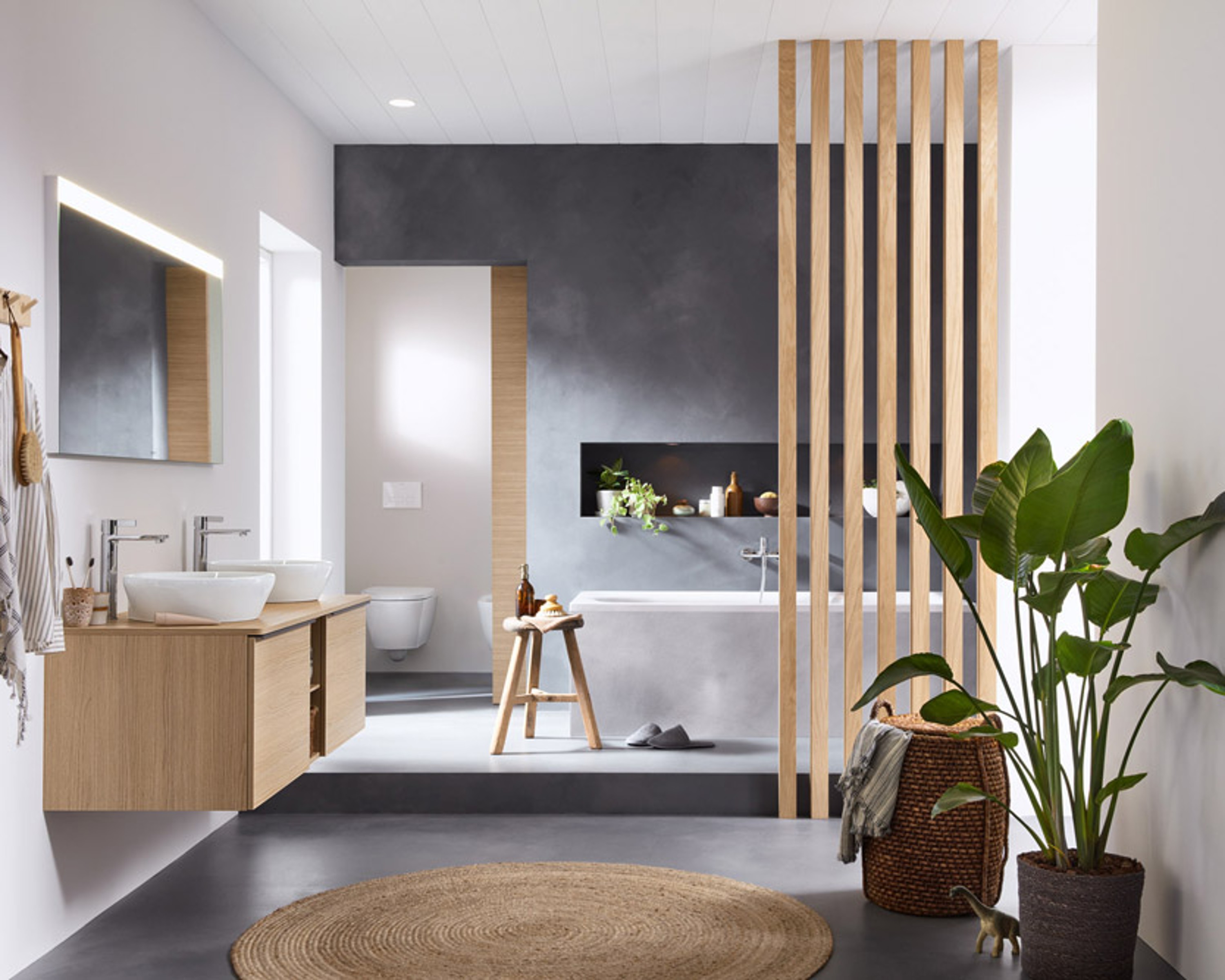 Modernes Badezimmer mit D-Neo Boho Möbeln