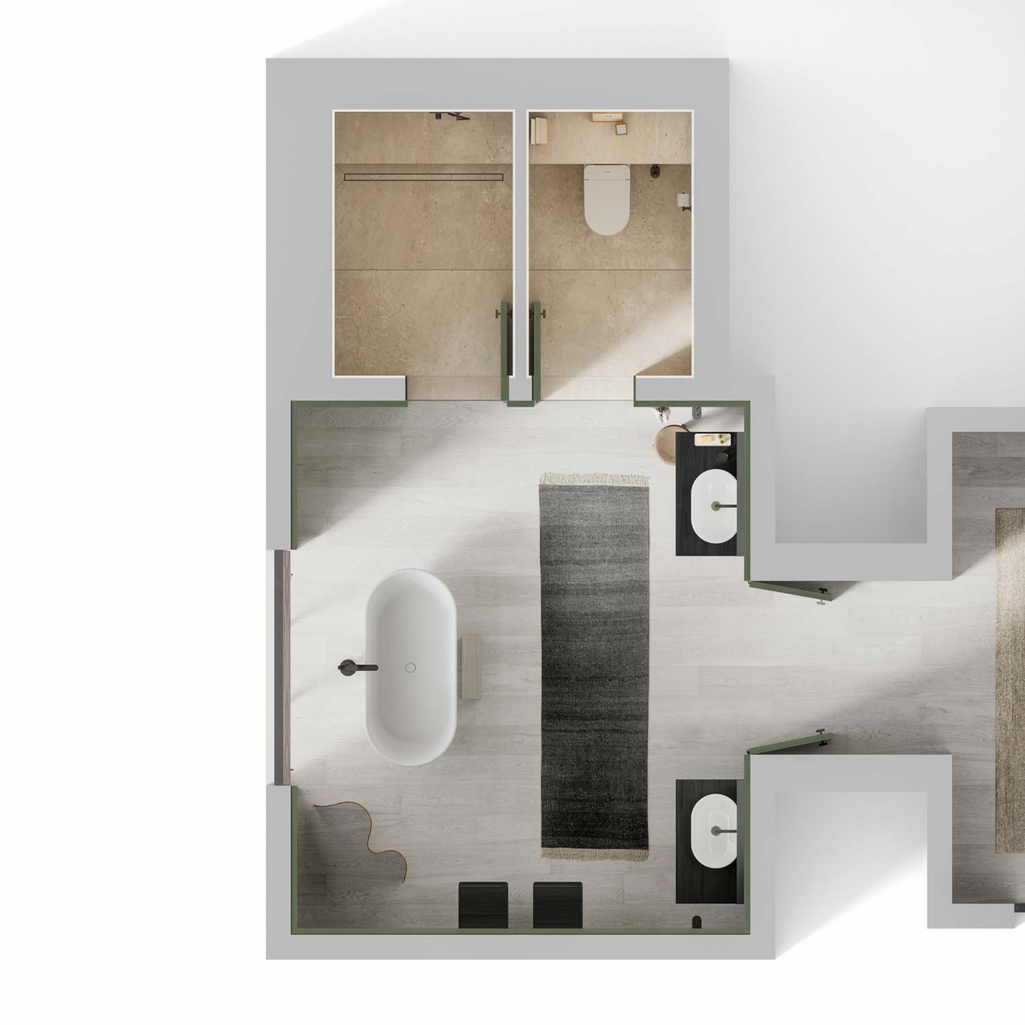 Grundriss des Traumbads