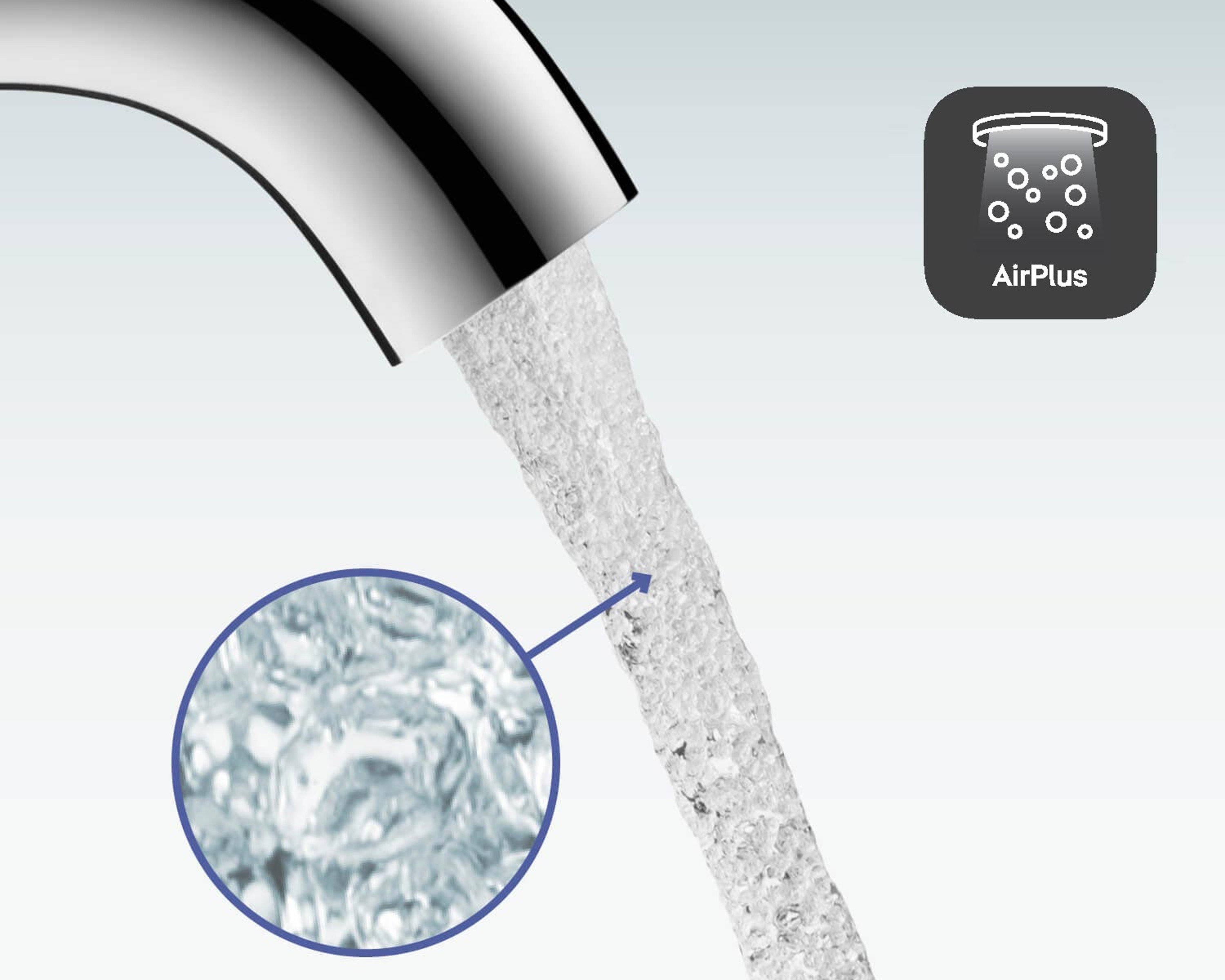Weicher Wasserstrahl durch AirPlus