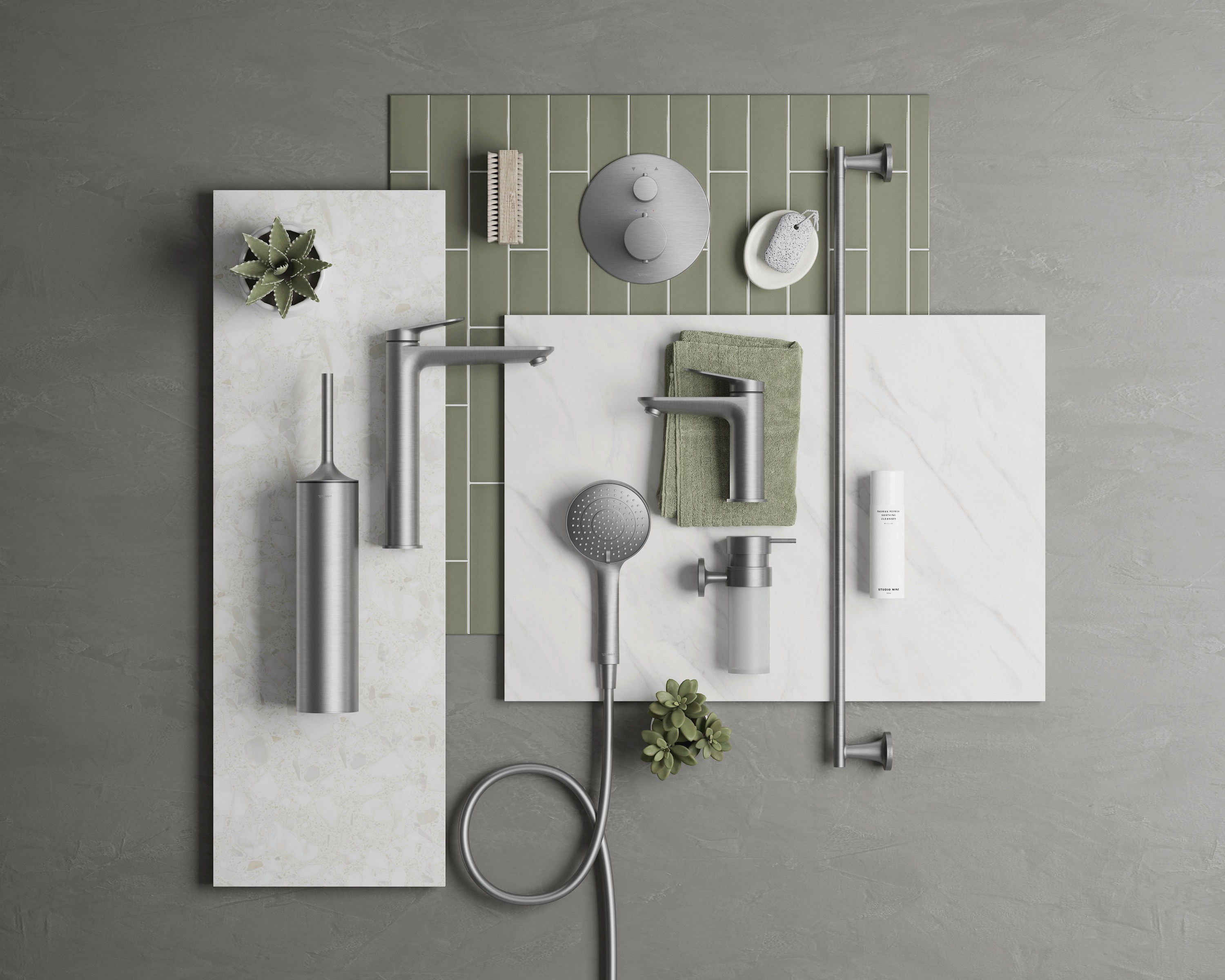 Metalloberfläche Edelstahl gebürstet