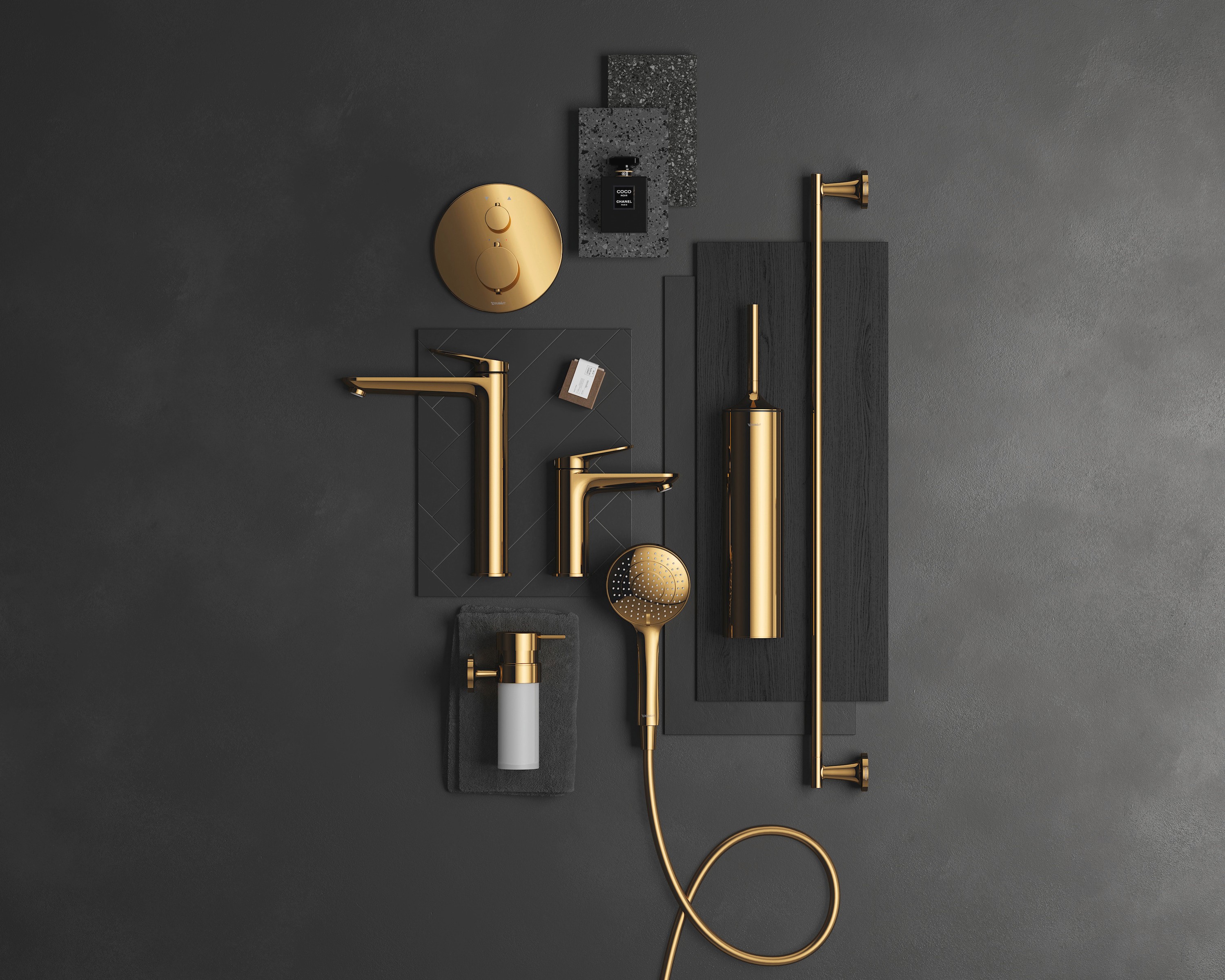 Metalloberfläche Gold poliert