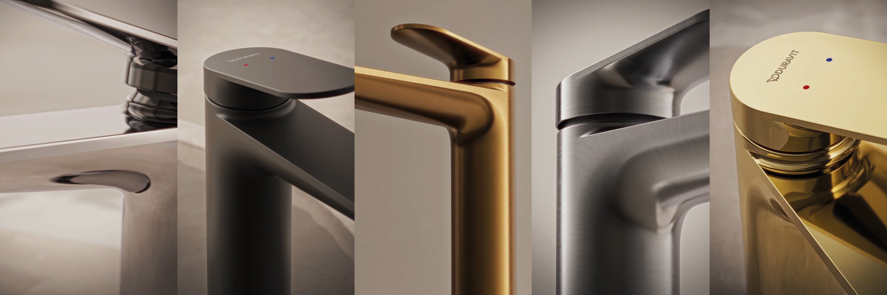 Duravit Armaturen in verschiedenen Oberflächen