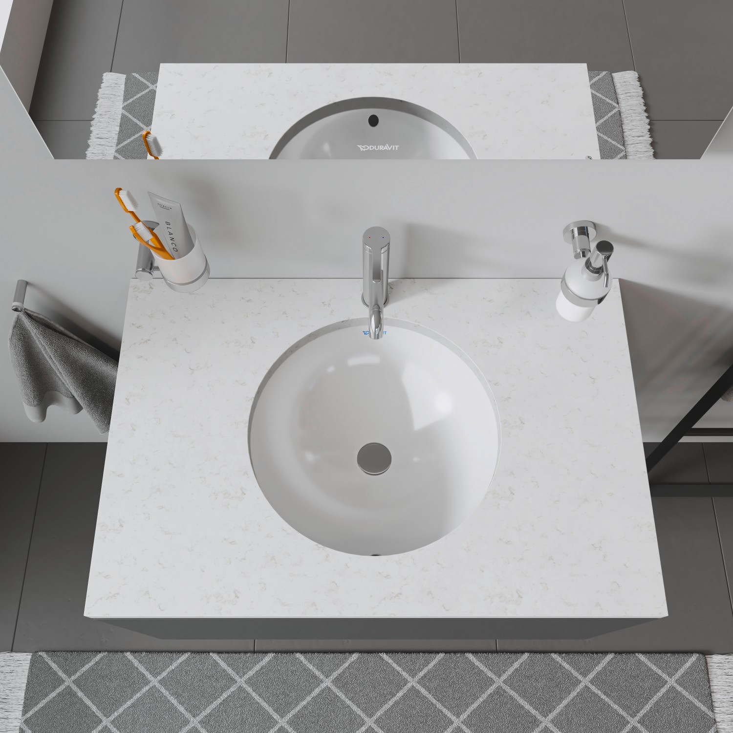 Sinkarea with built-in sink from the Duravit Architec series