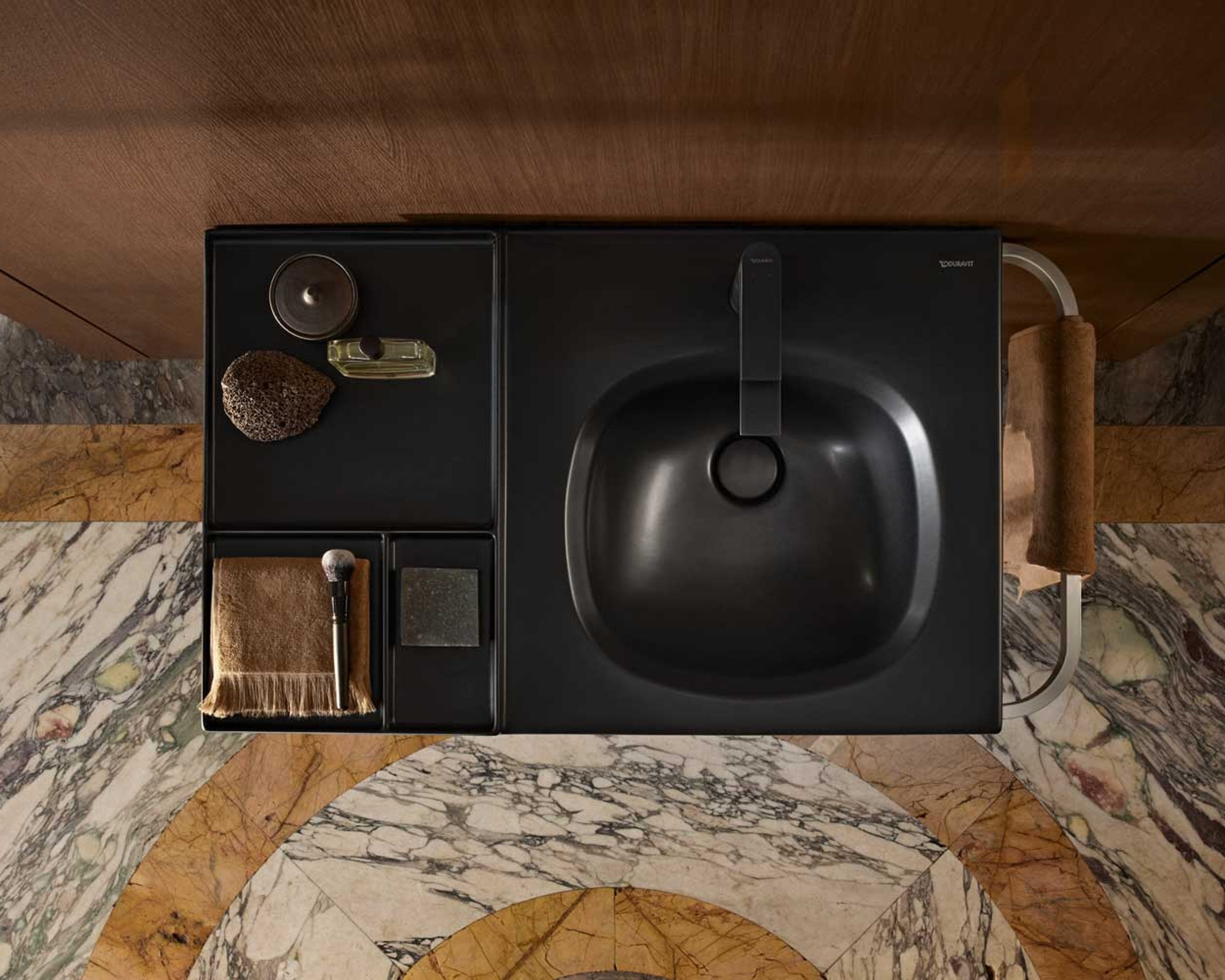 Draufsicht eines Waschplatzes der Serie Duravit Aurena