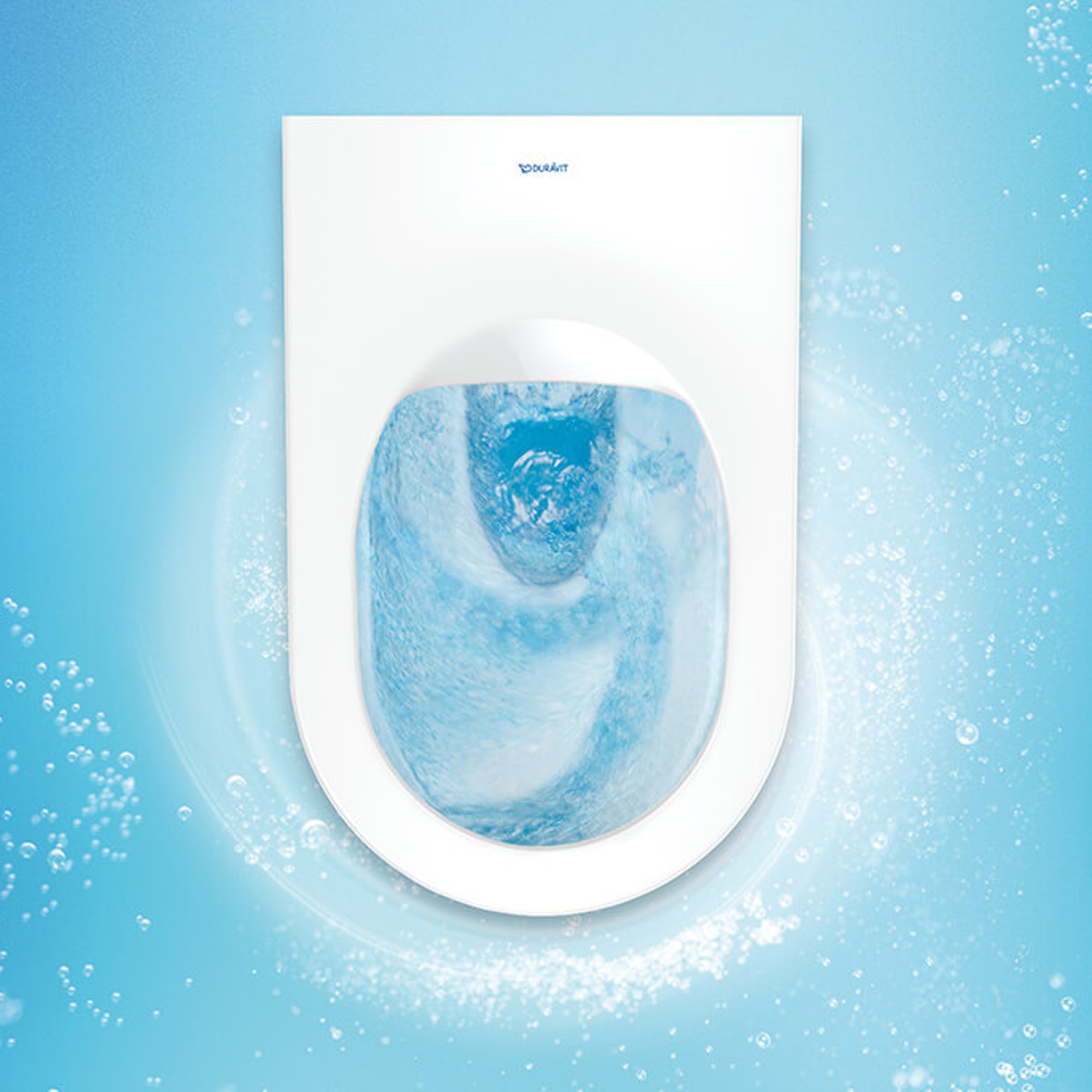 Visualization of Duravit's HygieneFlush technology 