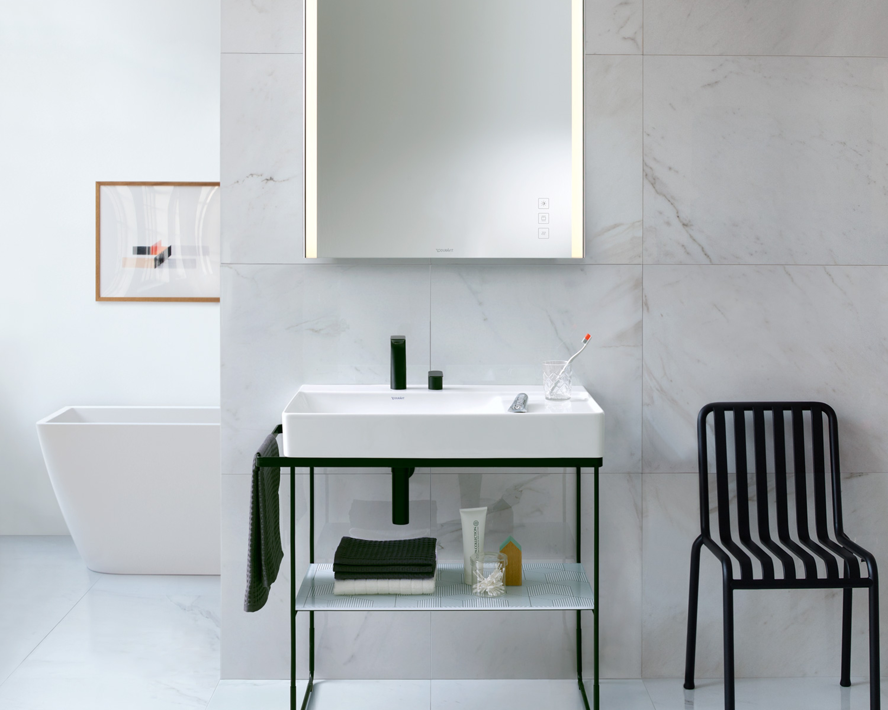Countertop sink with vanity unit from the Duravit DuraSquare series