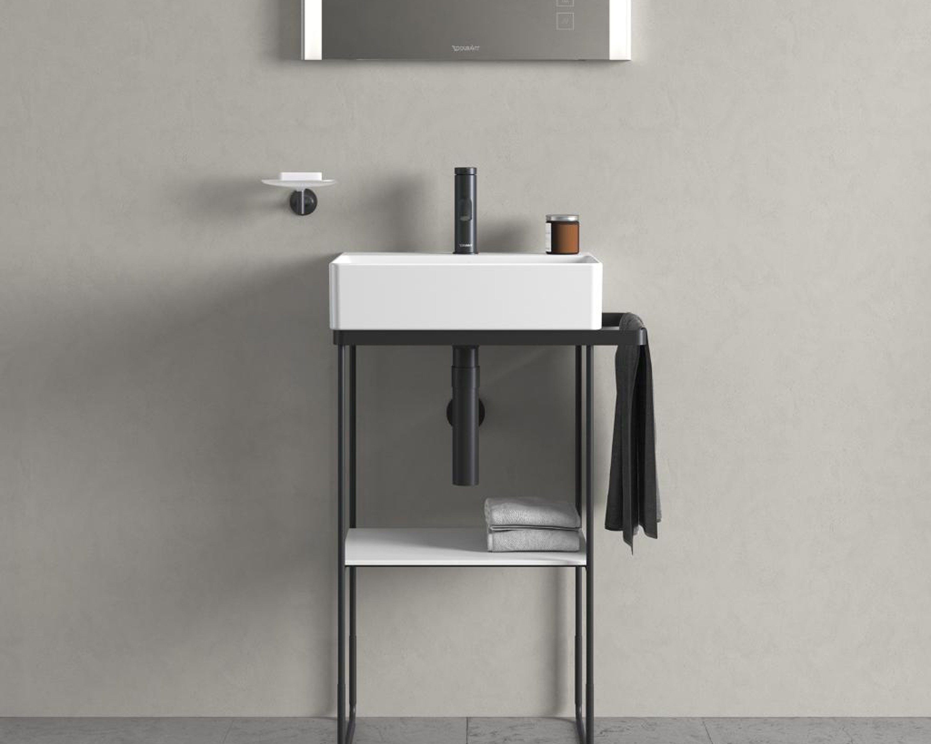 Countertop sink with vanity unit from the Duravit DuraSquare series