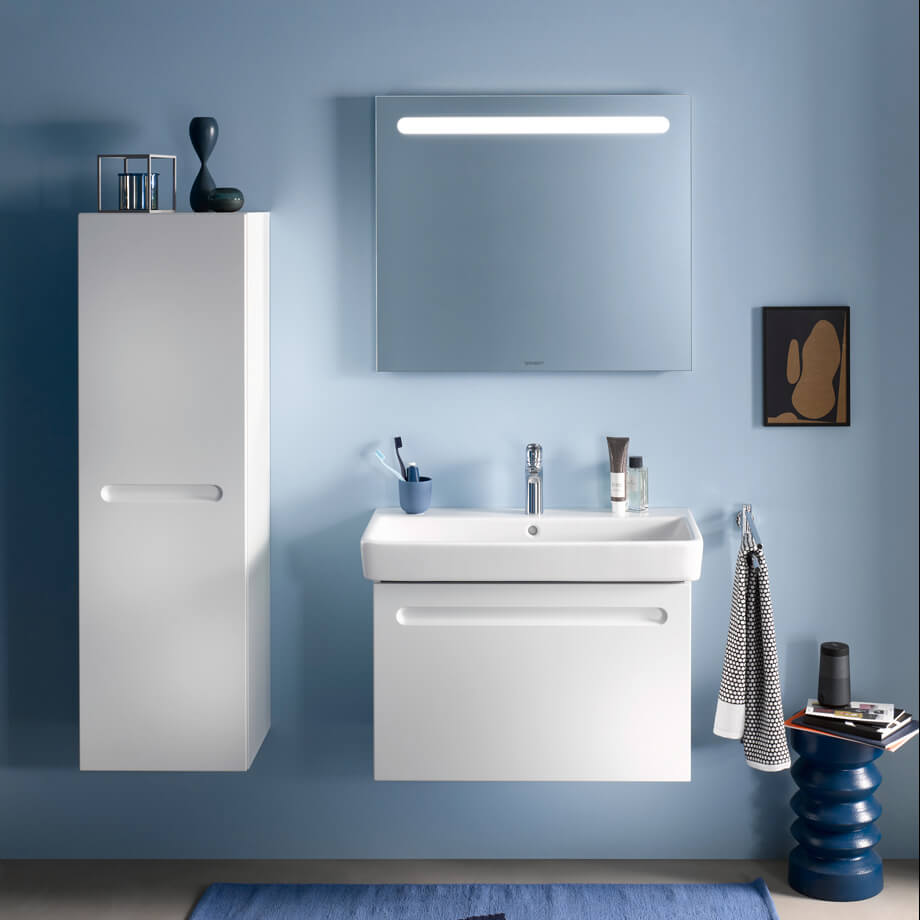 Weißer Duravit No.1 Waschtisch mit Unterschrank