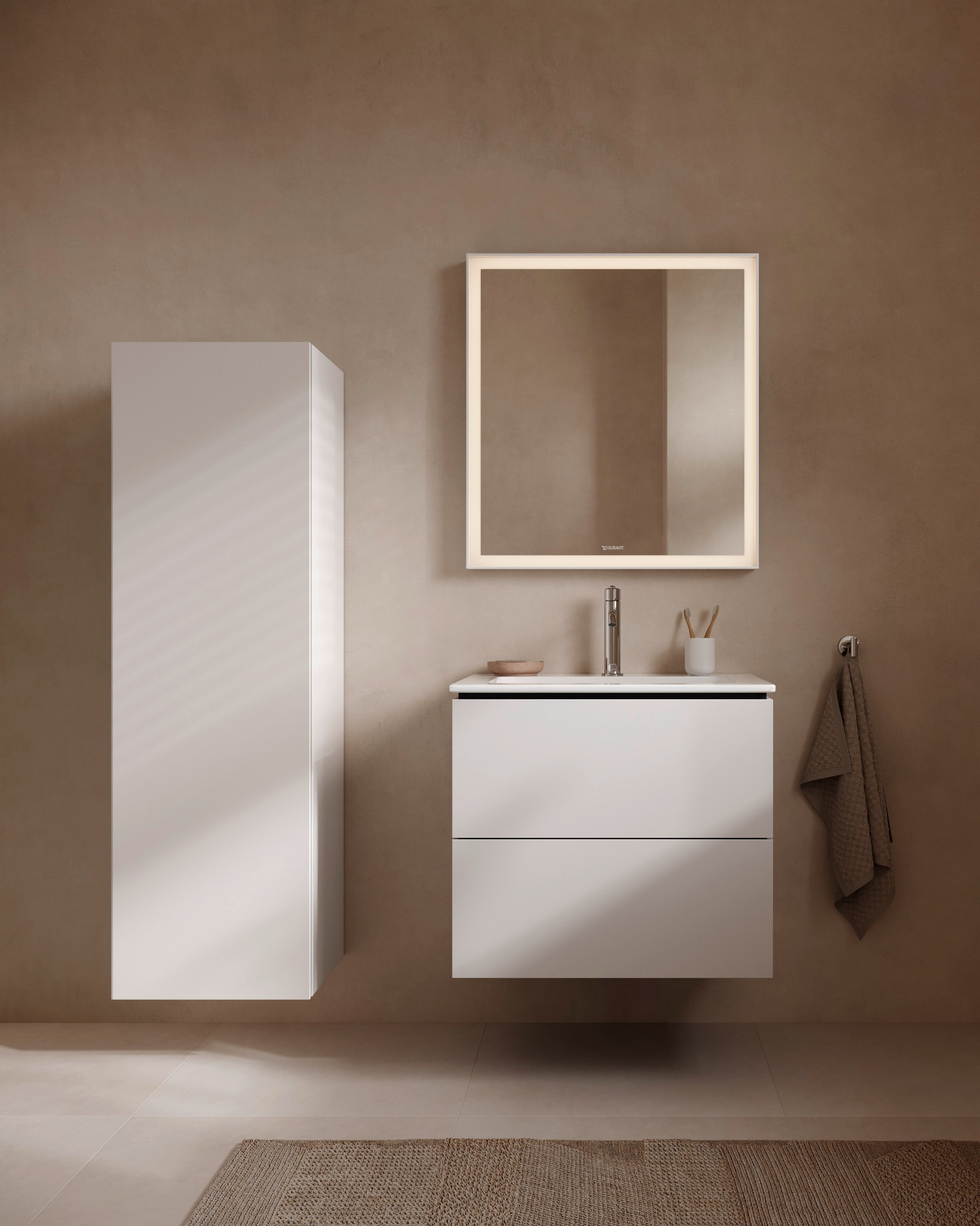 L-Cube Waschtisch mit Hochschrank