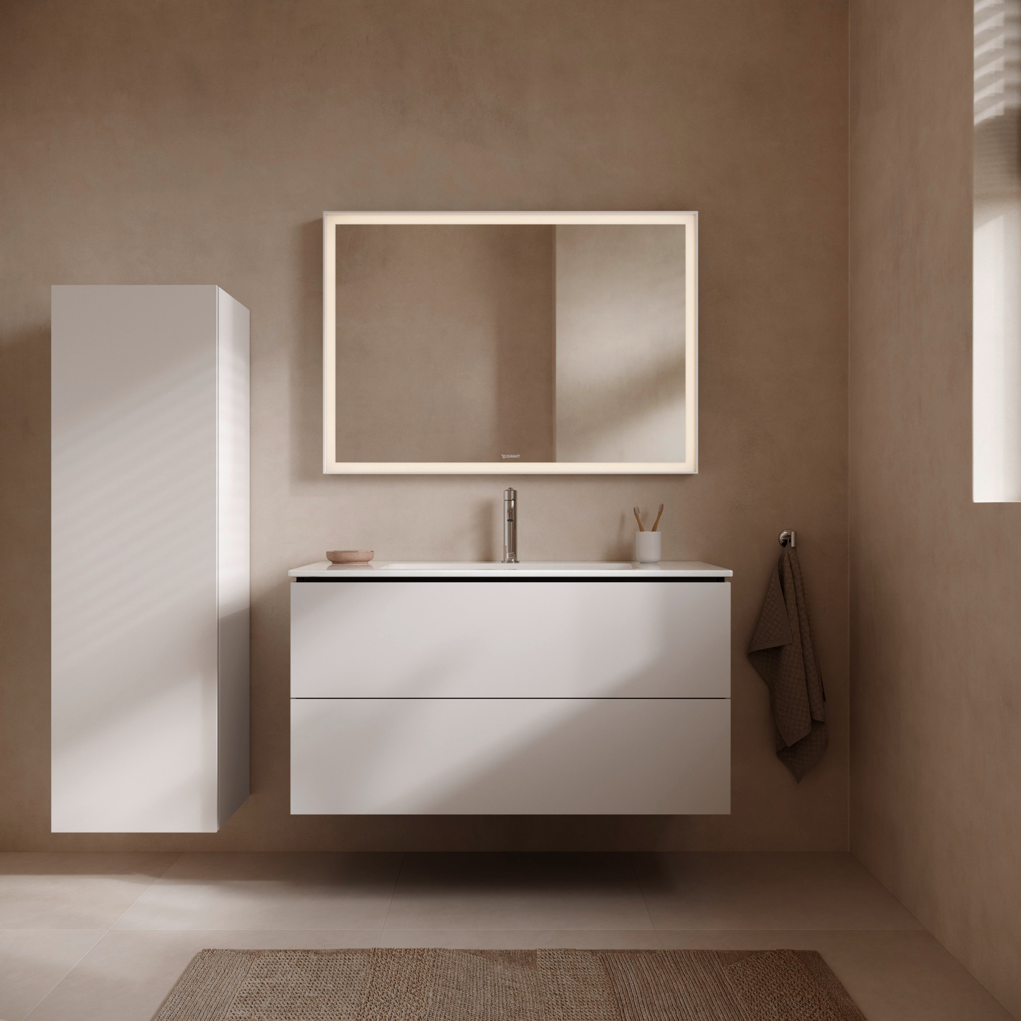 L-Cube Waschtisch mit Hochschrank