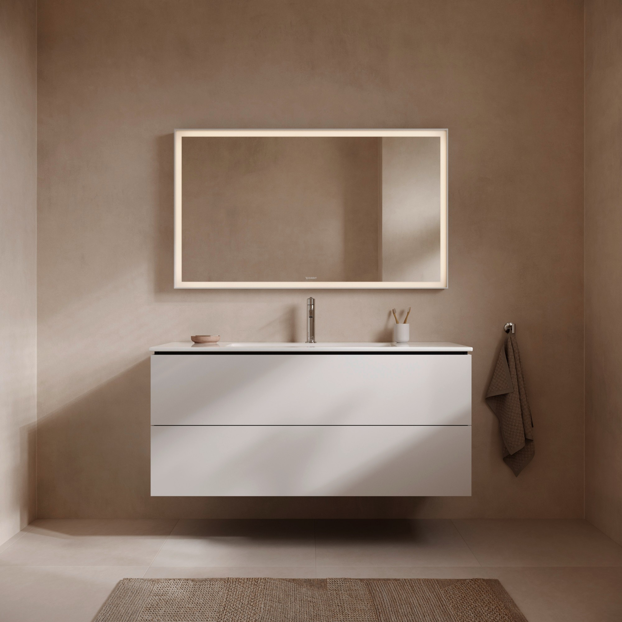 Waschplatz mit Unterschrank der Serie Duravit L-Cube