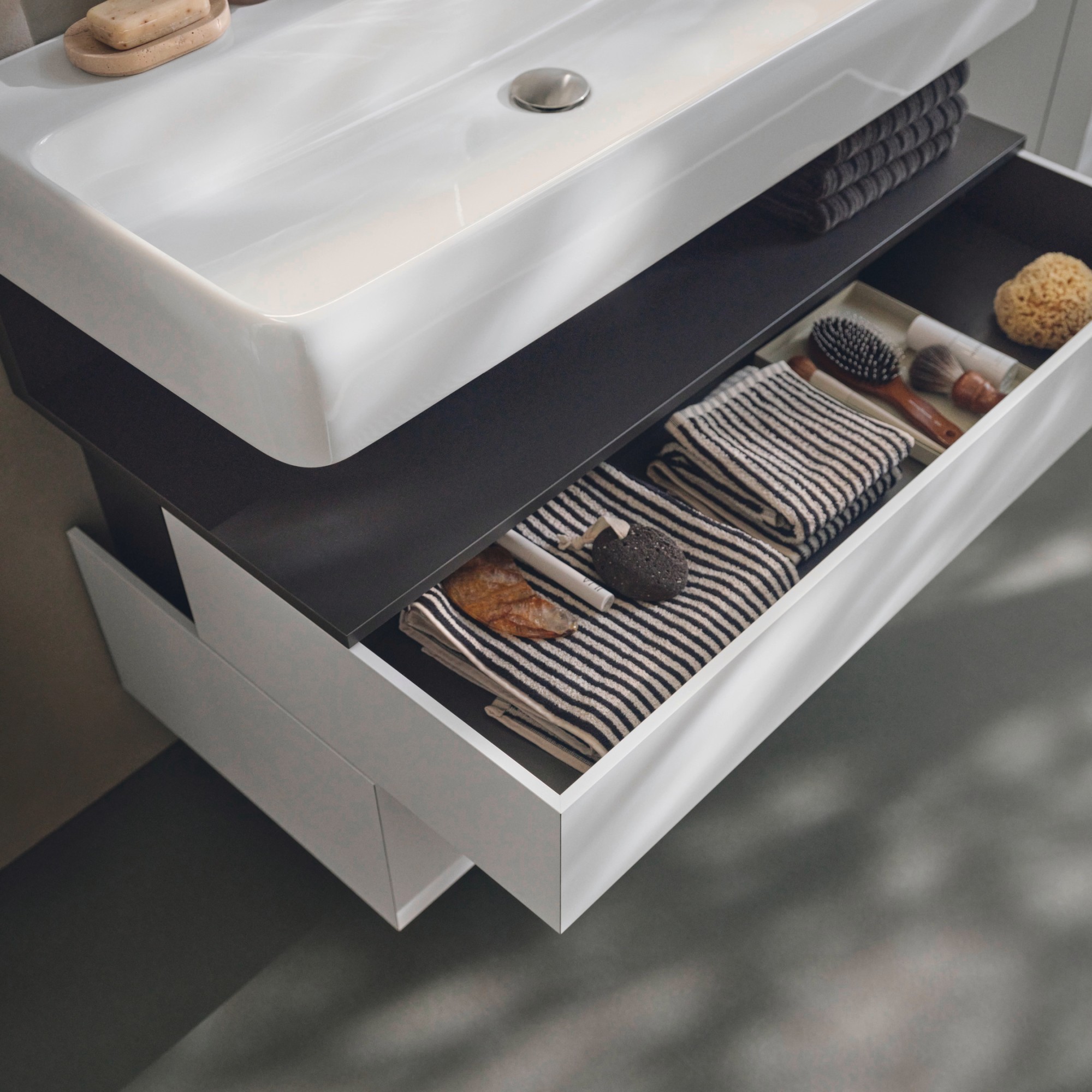 Drawer at a sink in the Collection One