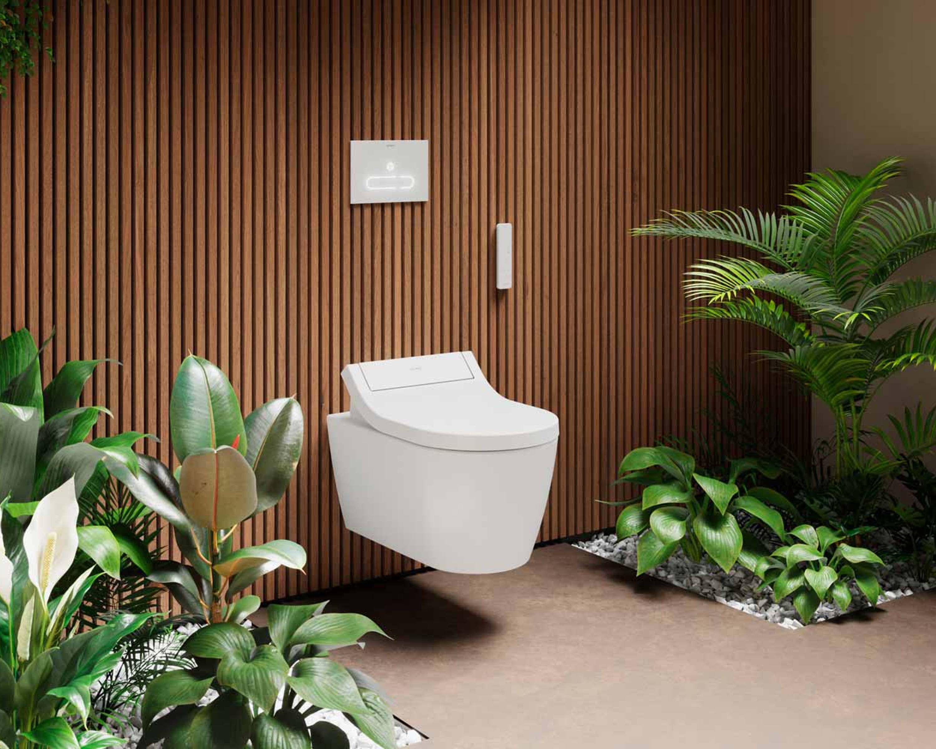 Wandhängendes WC der Serie Duravit SensoWash Classic