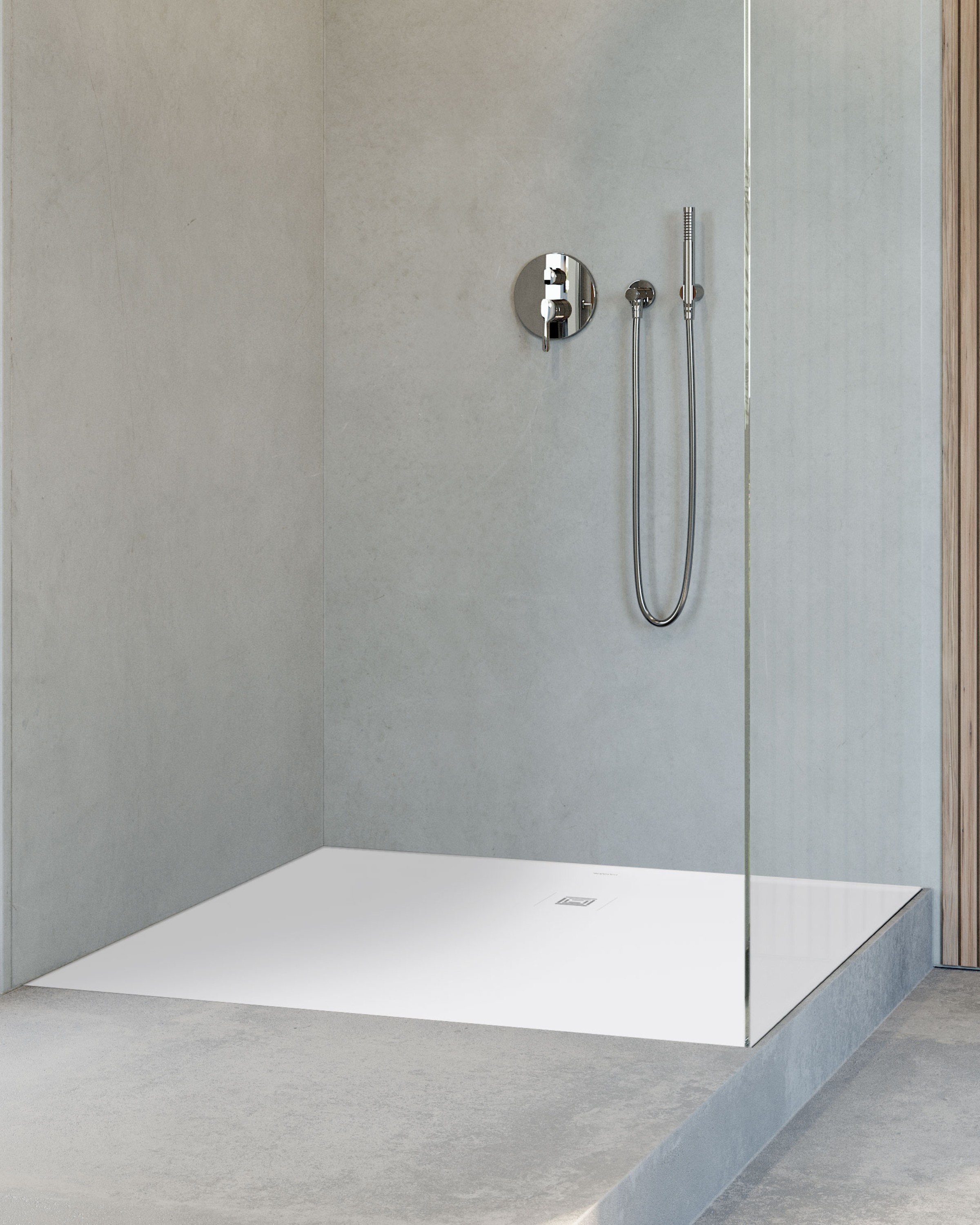 Piatto doccia Duravit Sustano in Bianco opaco