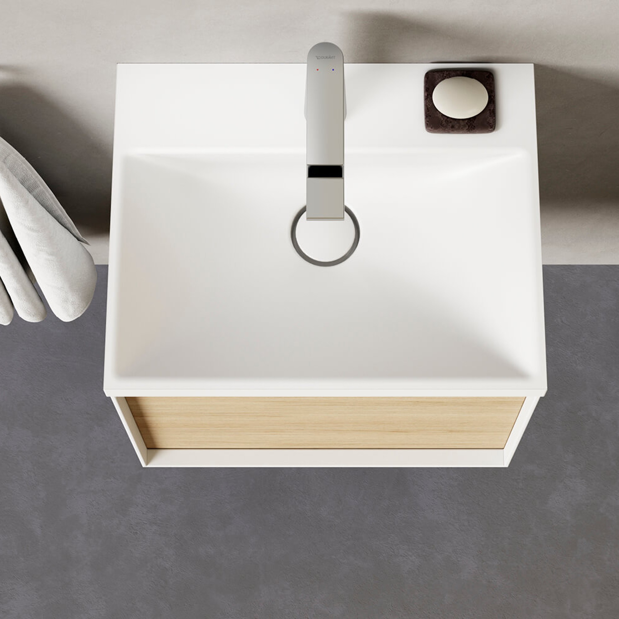 Duravit Vitrium c-bonded Set wall-mounted from a bird's eye view