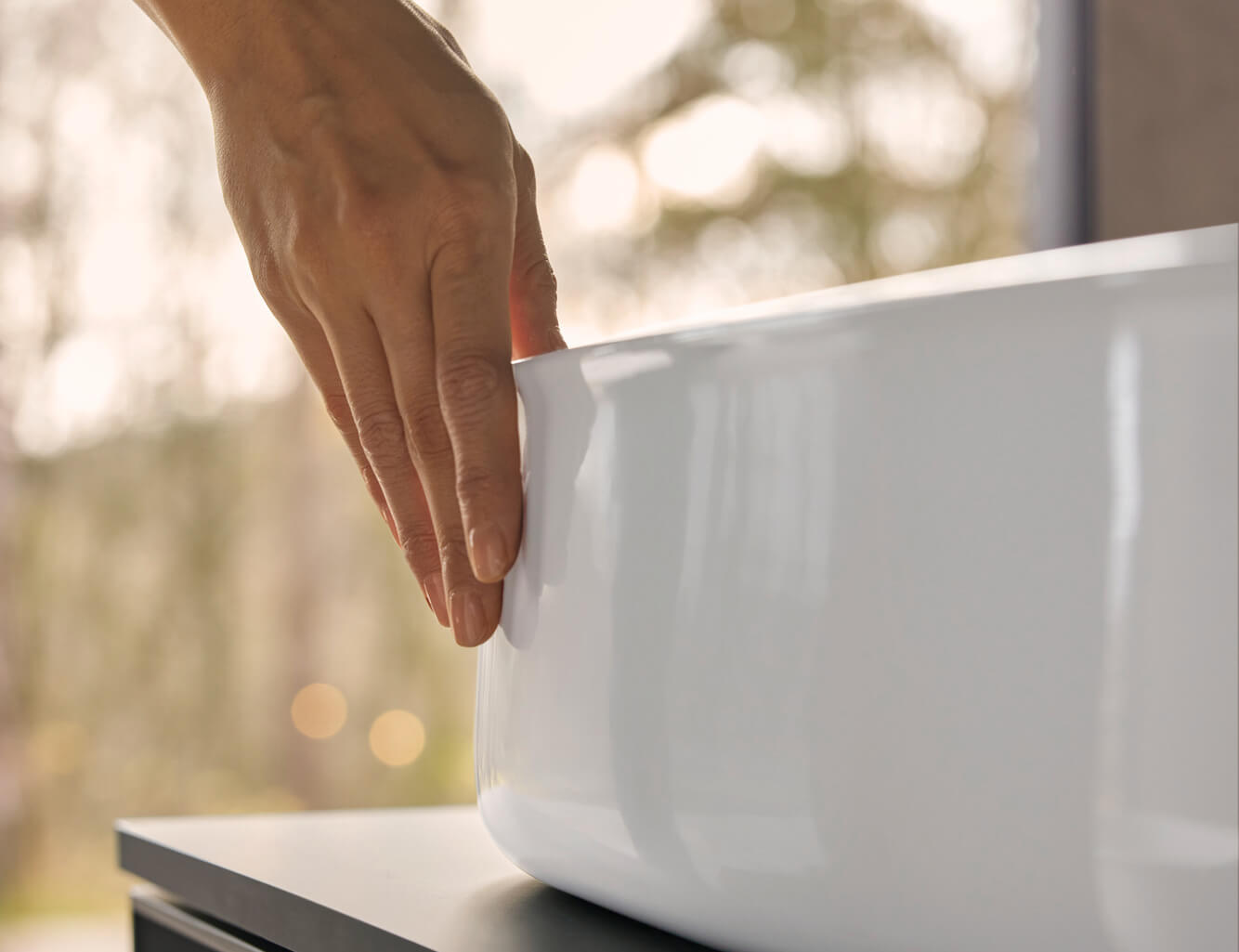 Hand berührt hygienische Zencha Waschschüssel 