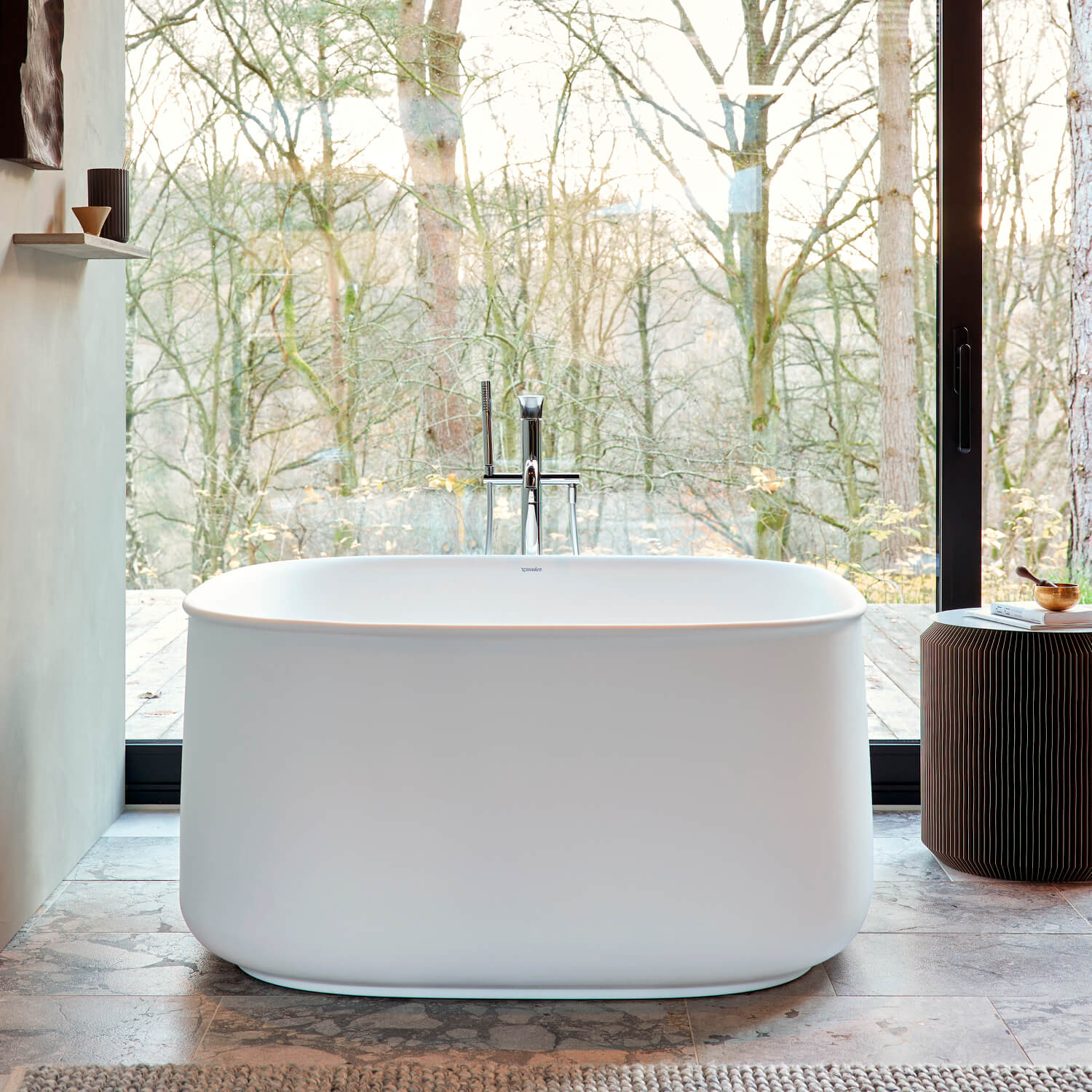 Freistehende Zencha Badewanne quadratisch