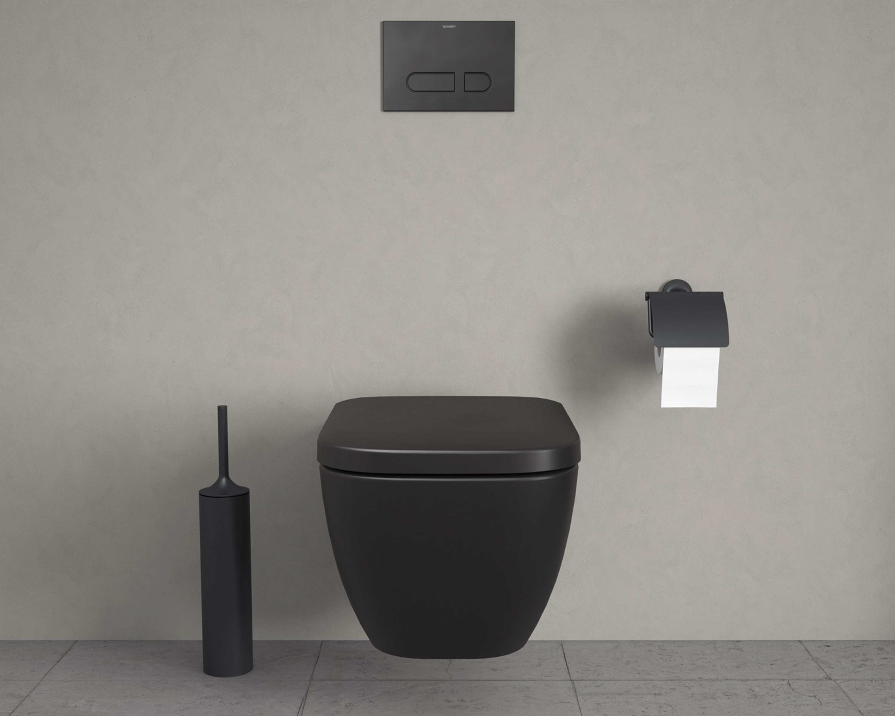 Duravit toilet accessories in matte black