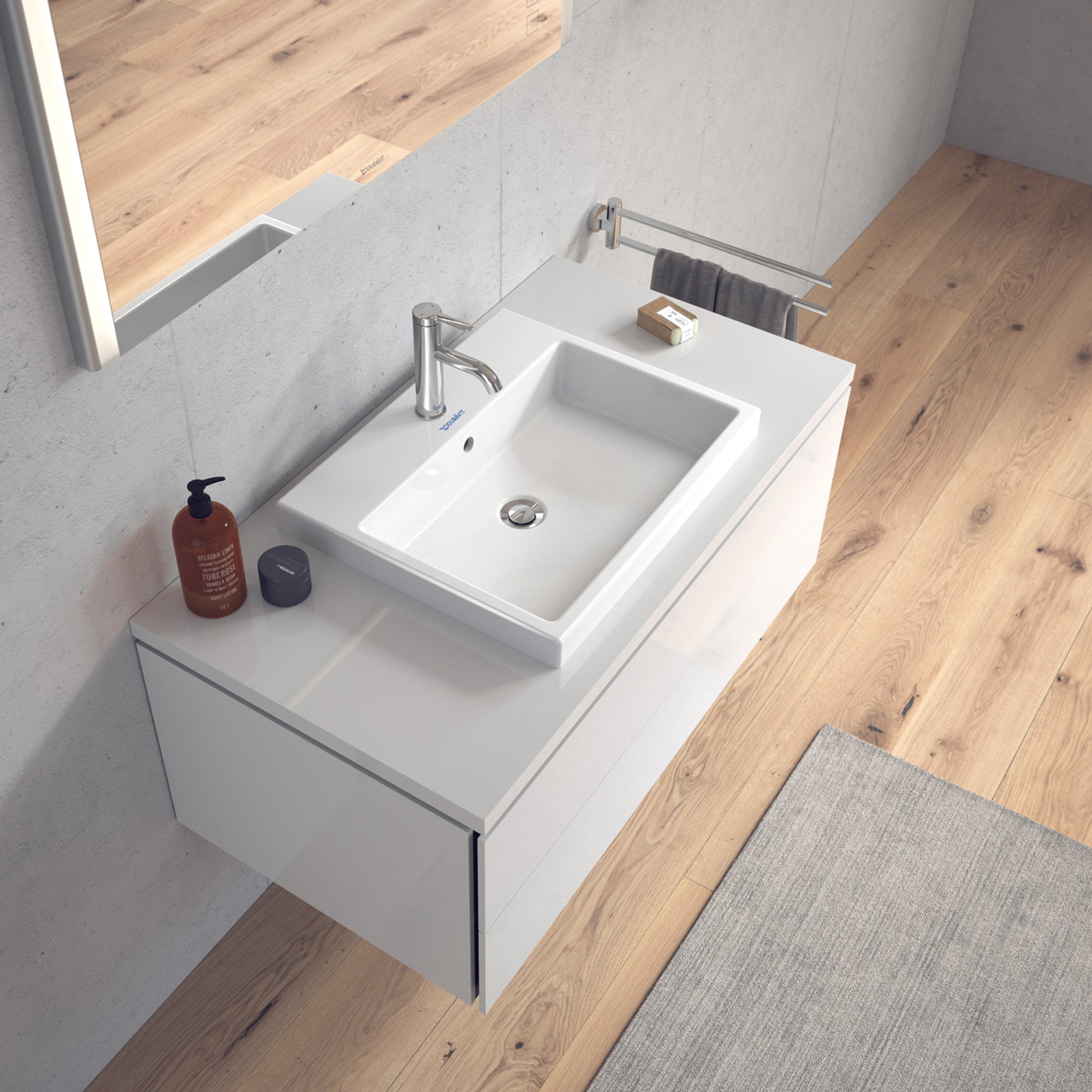 Semi-recessed sink from the Duravit Vero Air series