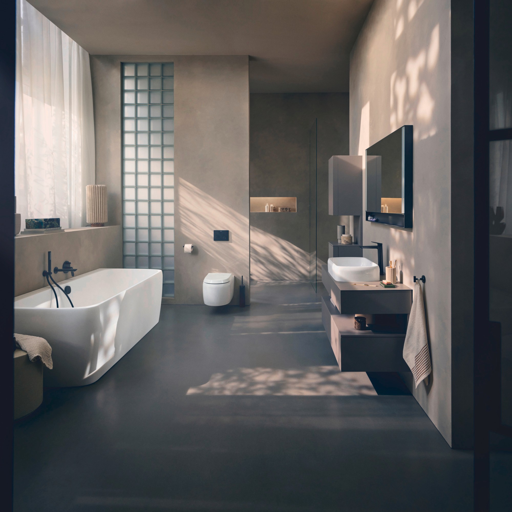Bathroom featuring furniture and ceramics from the Collection One