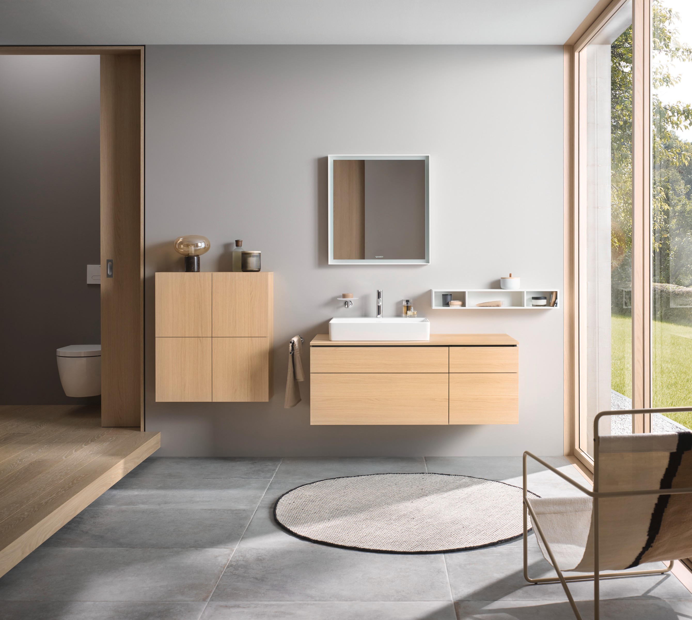 The L-Cube series by Duravit in a spacious bathroom