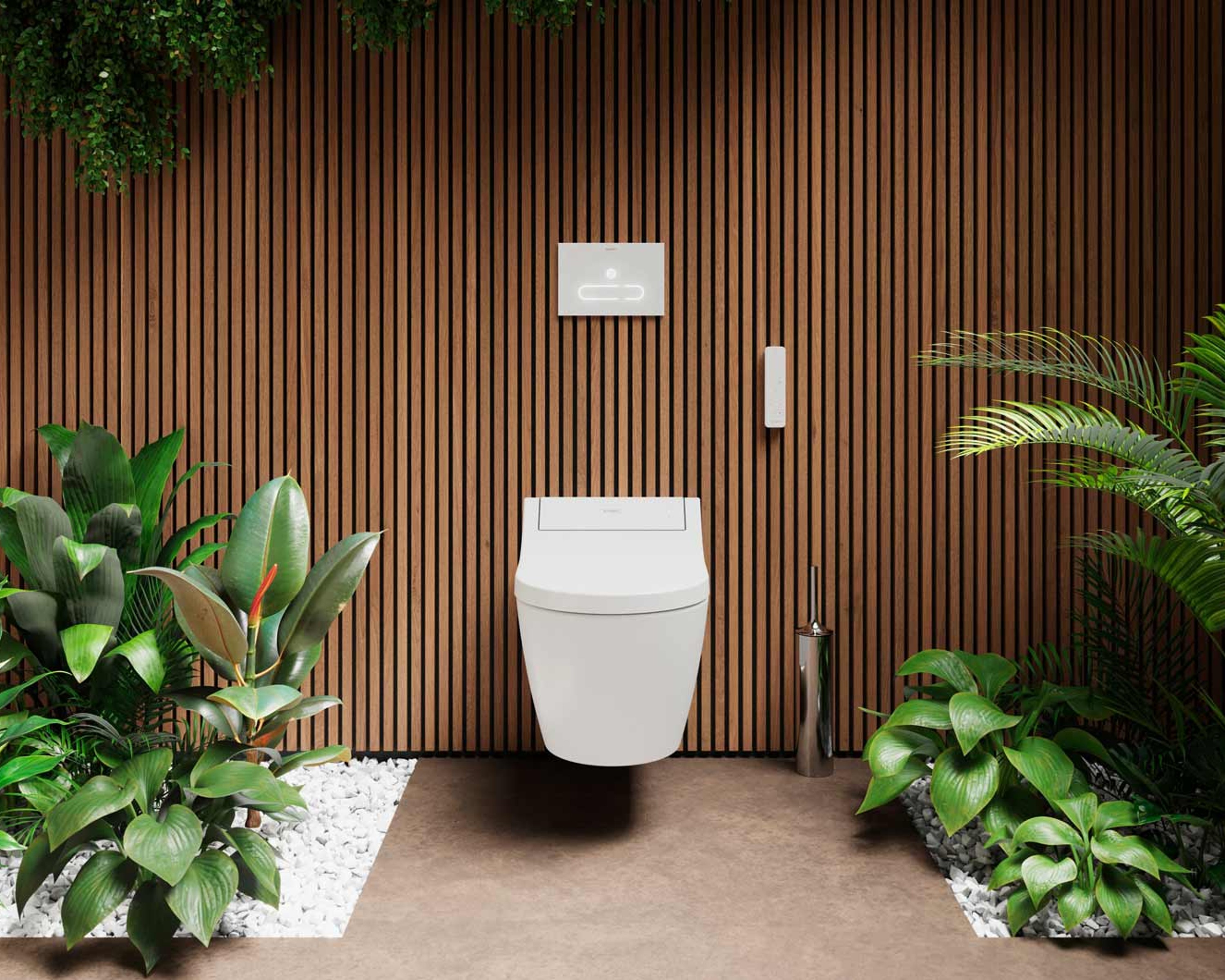 Wandhängendes Dusch-WC der Serie SensoWash Classic in einer Frontansicht