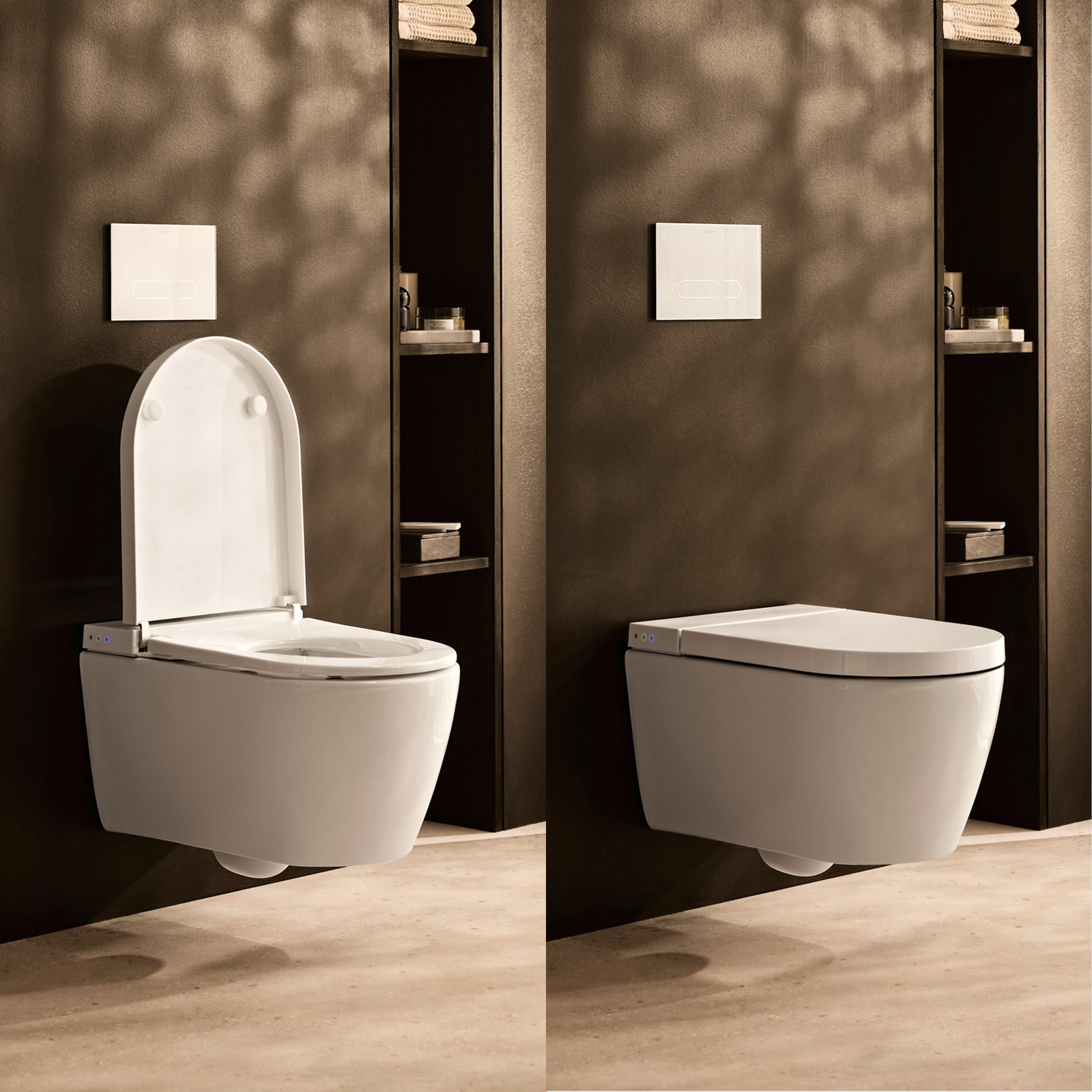 SensoWash Starck f shower toilet with slow-close function