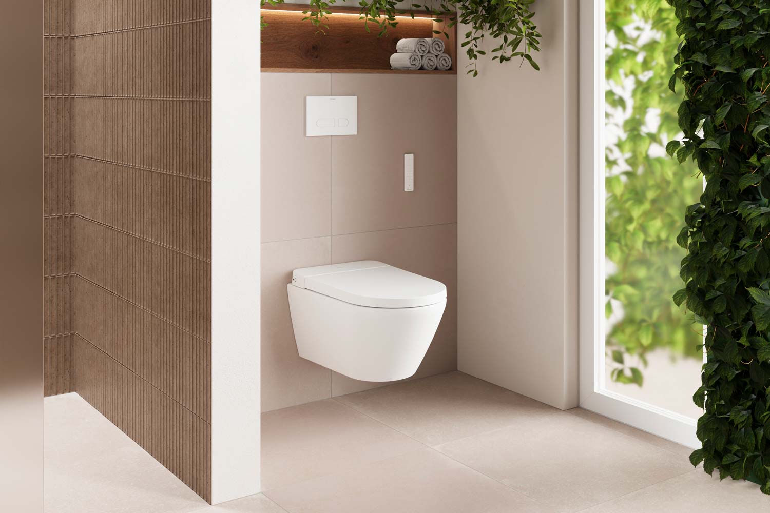 Wand-WC der Serie Duravit SensoWash D-Neo