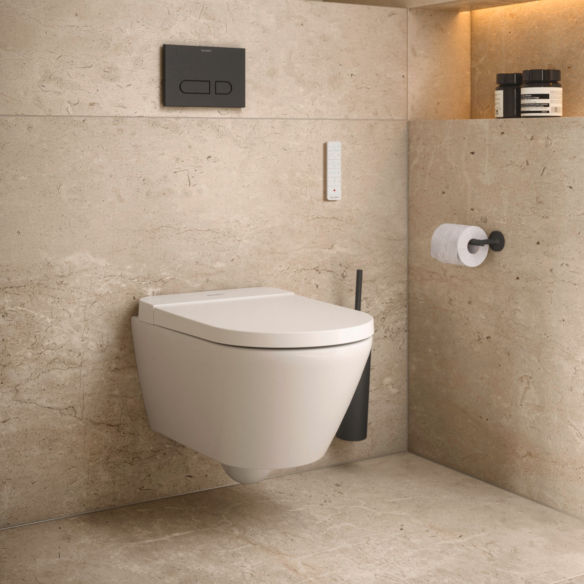 Kleine badkamer met keramiek van Duravit