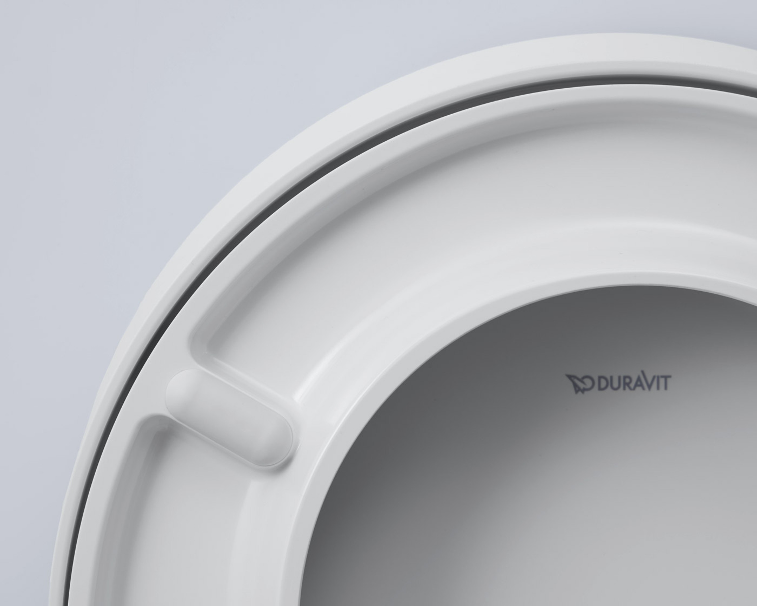 Detailed view of a toilet seat from the Duravit Happy D.2 series