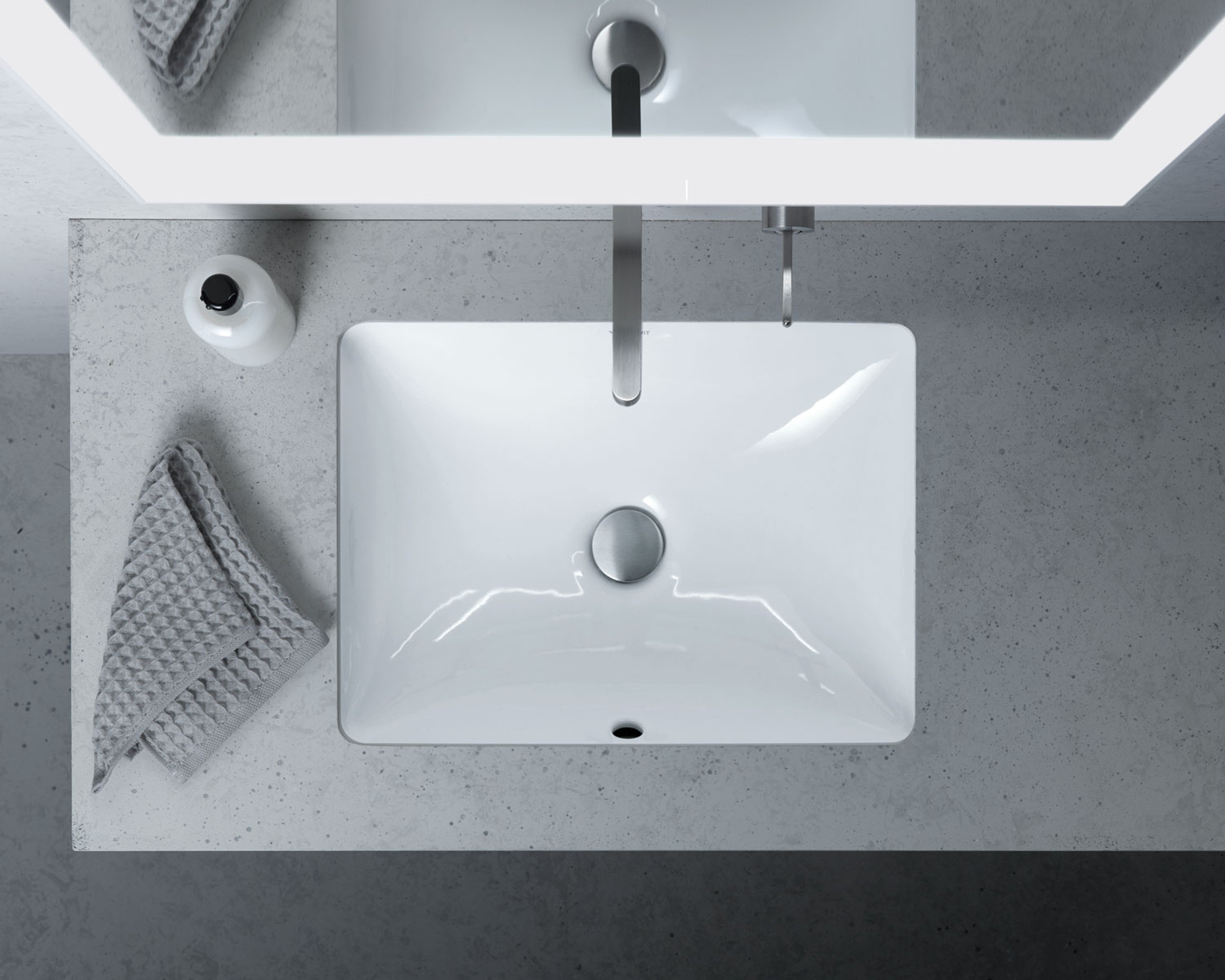 Top view of the Duravit ME by Starck sink area