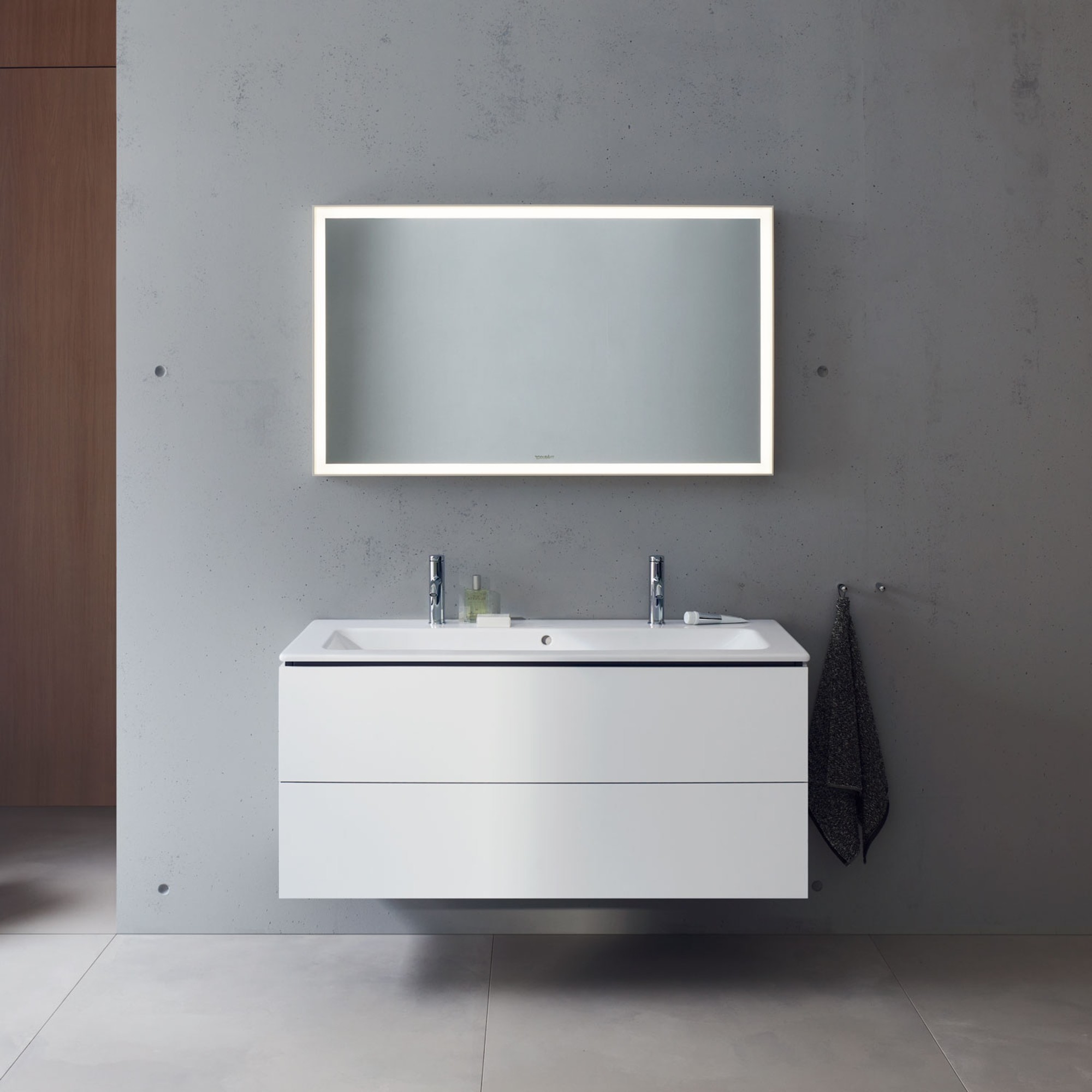 ME by Starck double sink with vanity unit