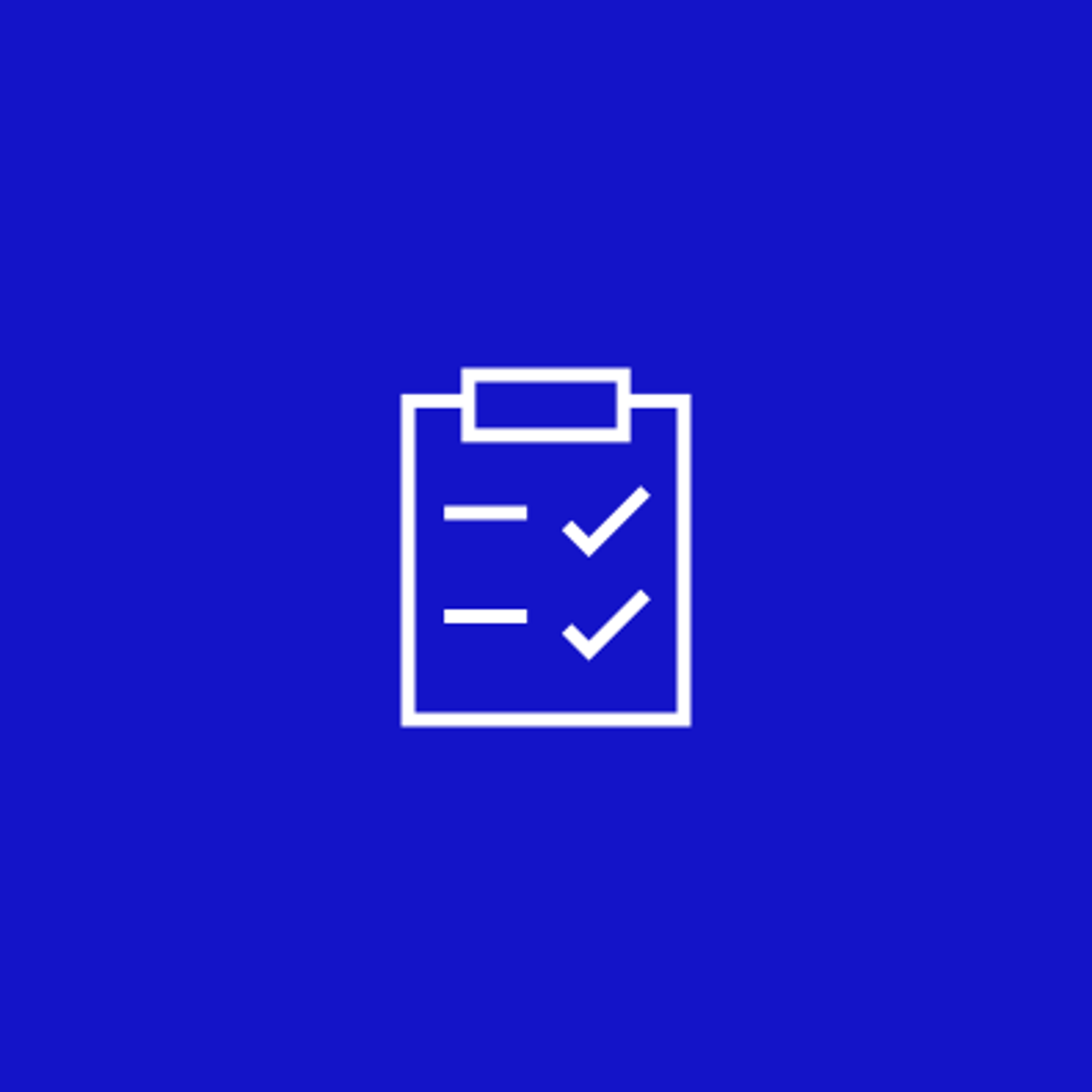 Blaue Fläche mit weißem Icon: Duravit Checklisten Badplanung