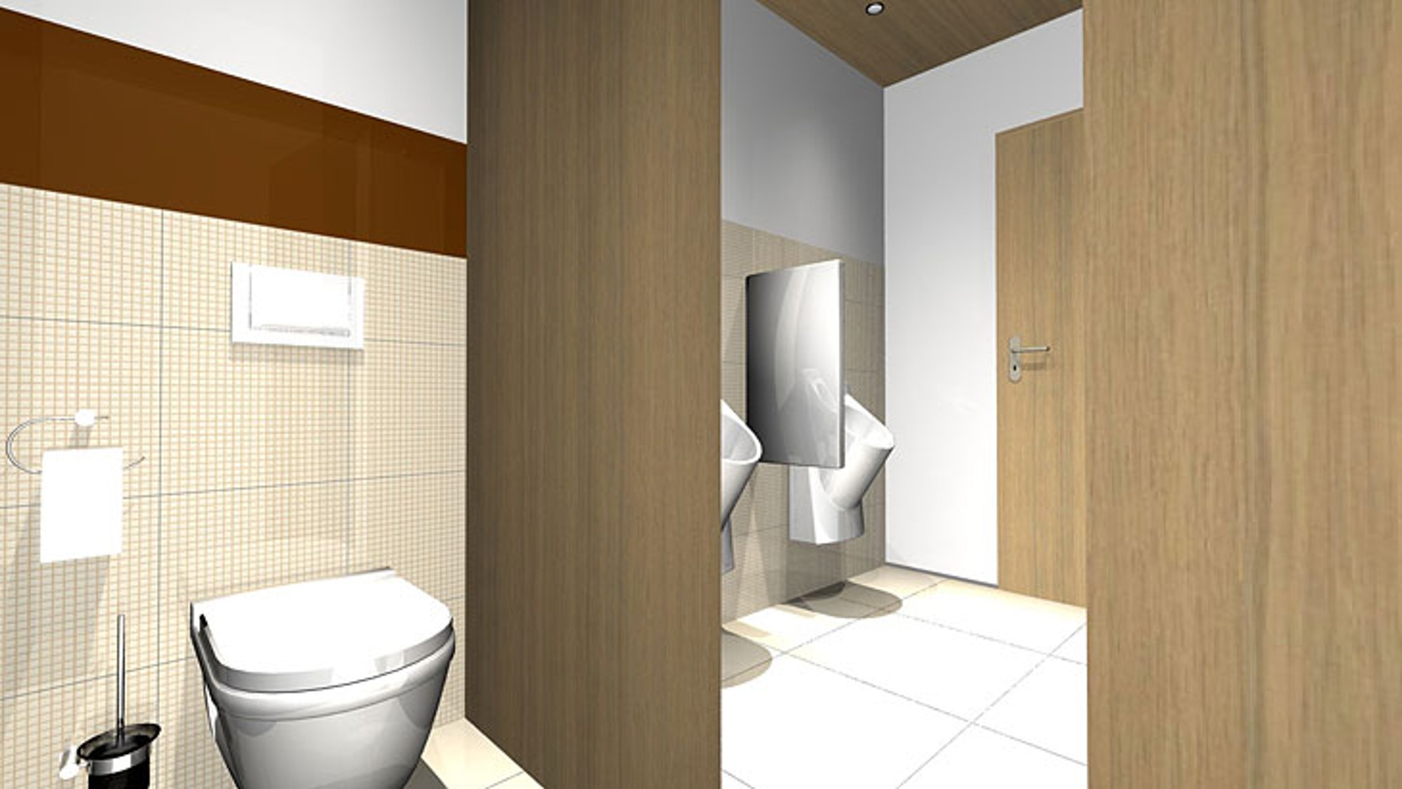 Commercial and industrial construction Bathroom design