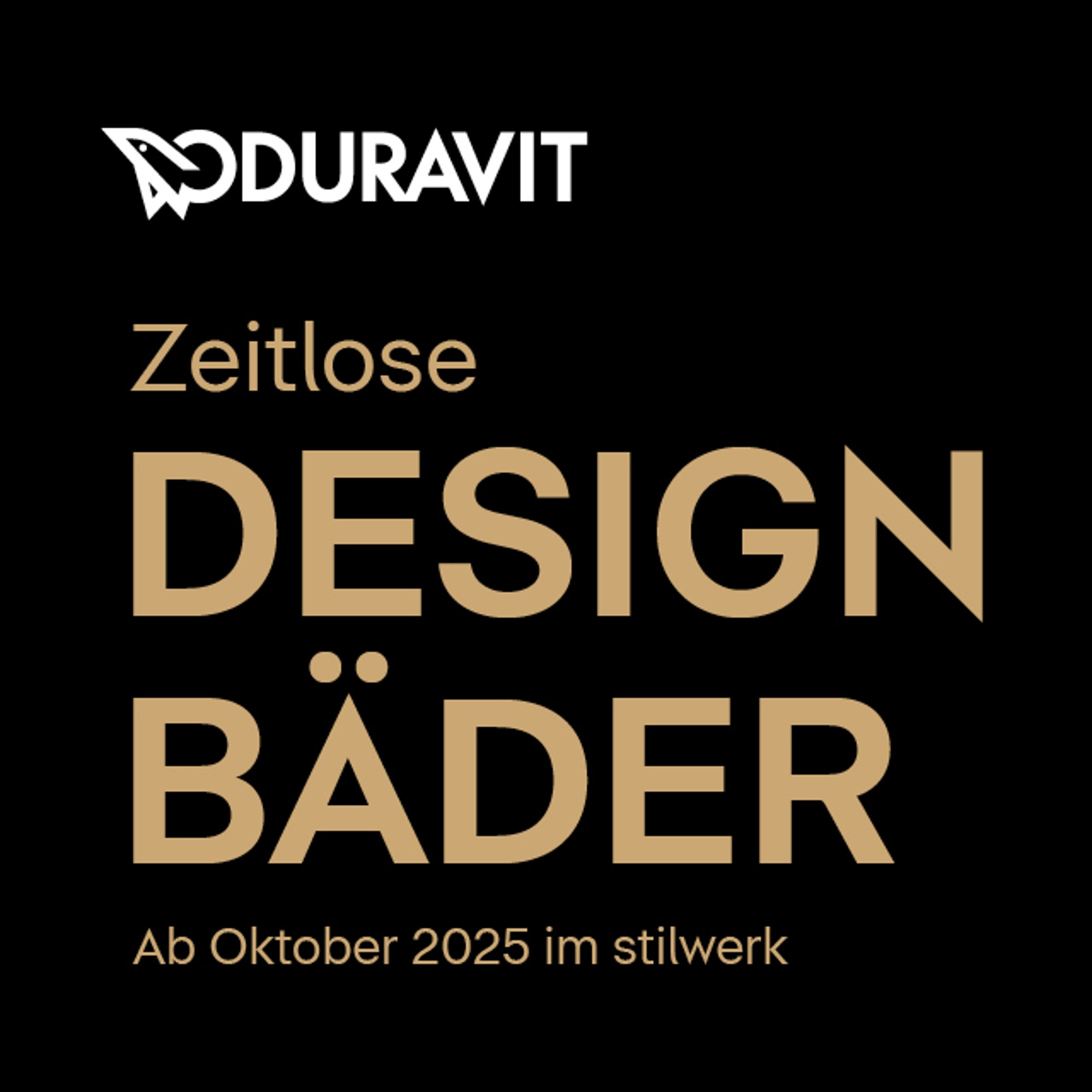 Ankündigung für eine Ausstellung von Duravit im stilwerk in Hamburg