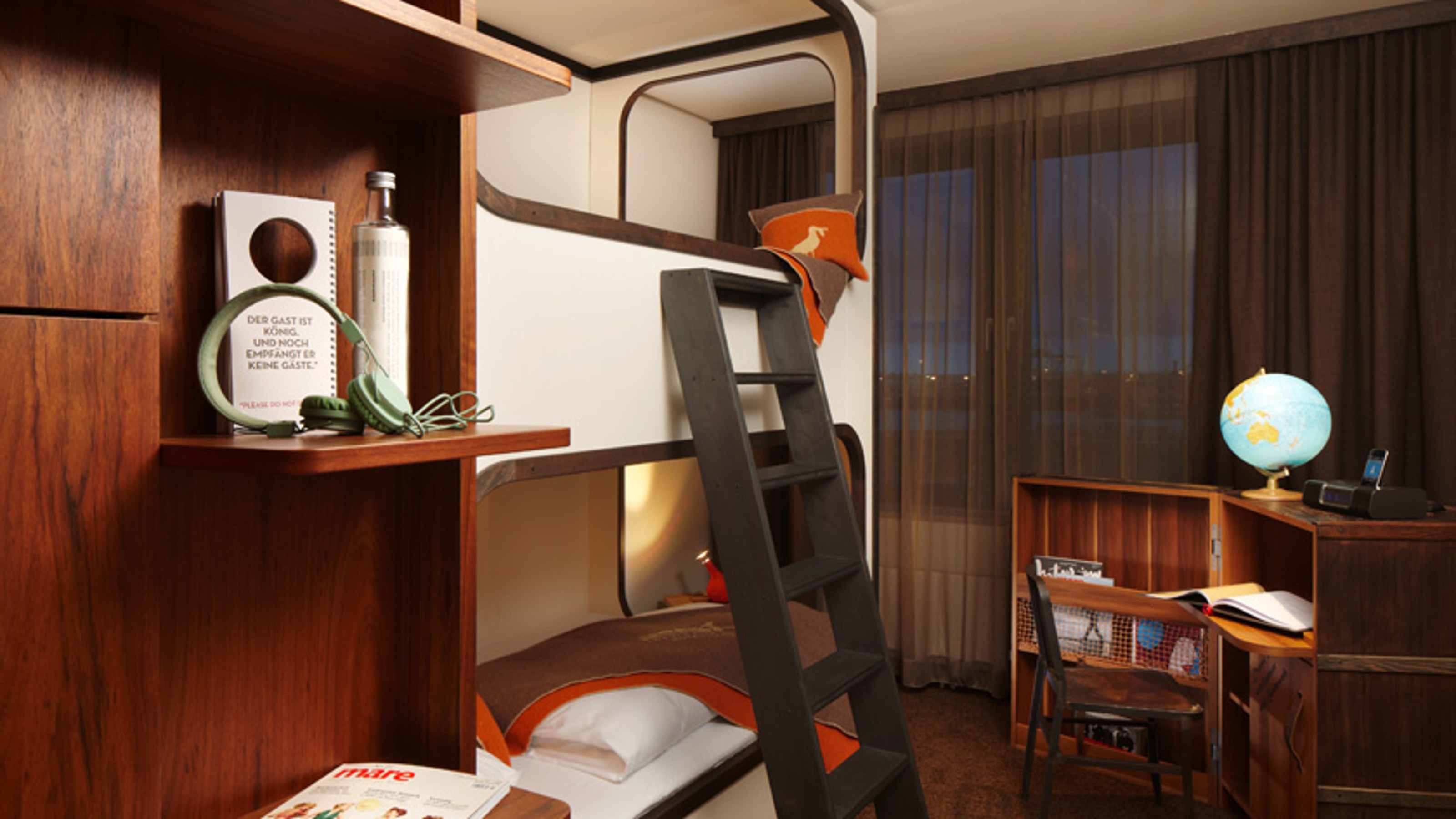 25hours Hotel Hafen City Hamburg, Hotelzimmer mit Stockbetten