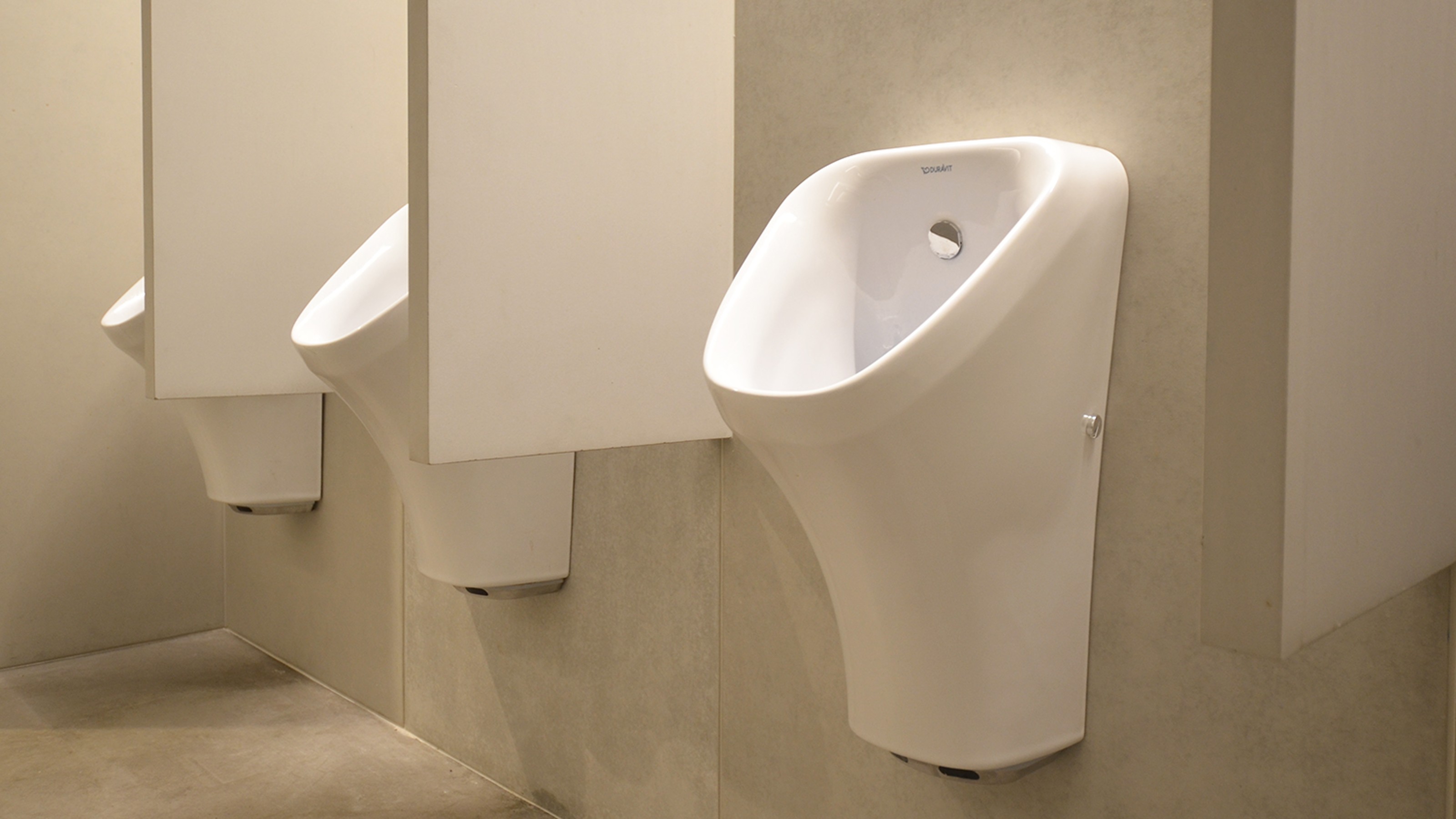 Deichman Library Oslo, urinals with partitions