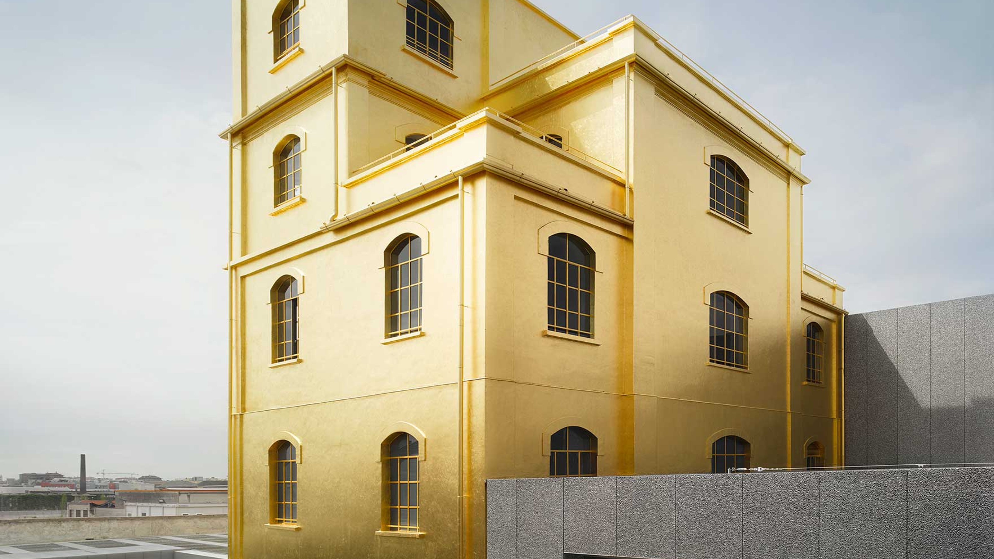 Fondazione Prada Milano, exterior view of the building