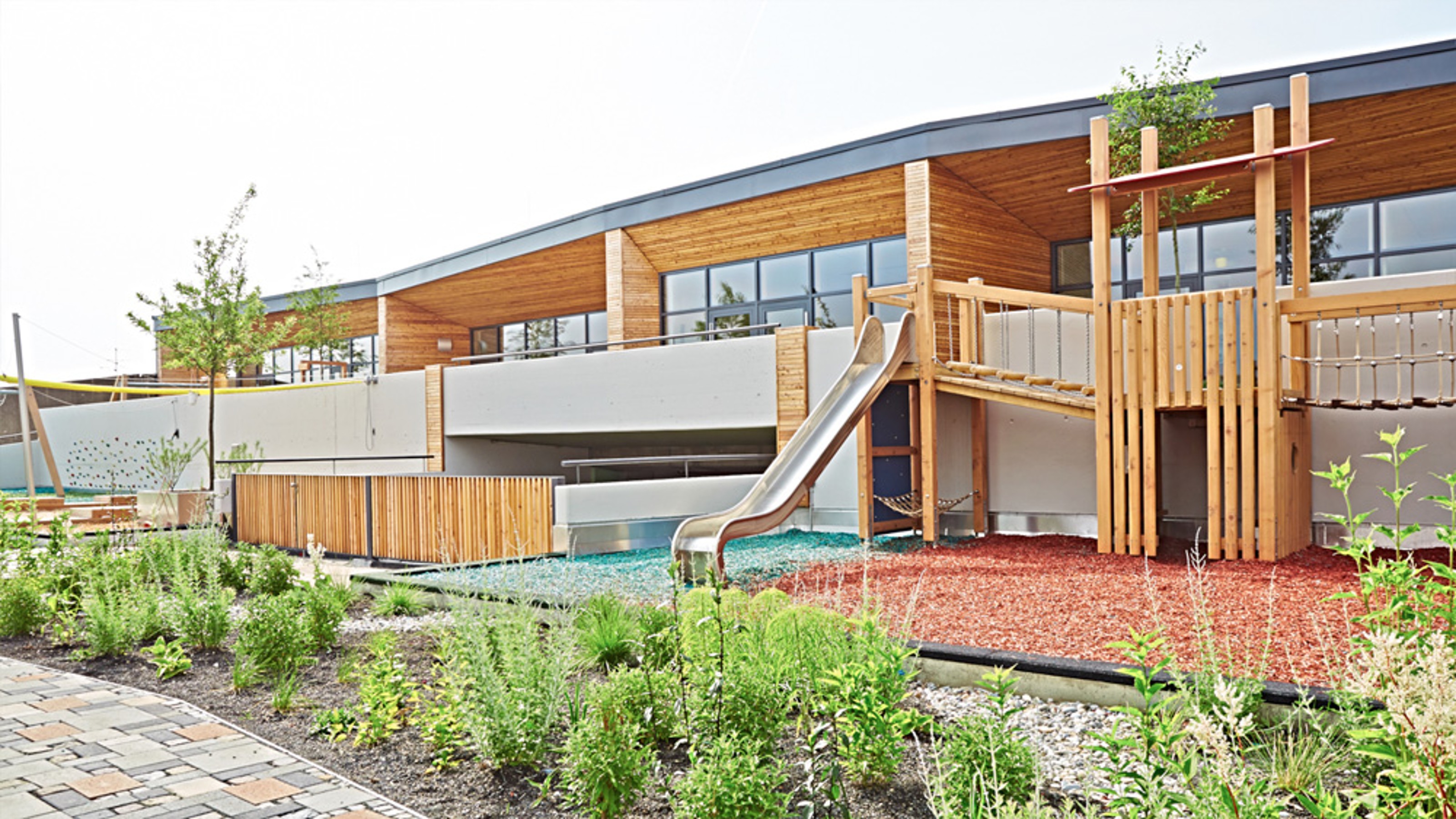 KiTa Wolke 10, outdoor area with playground