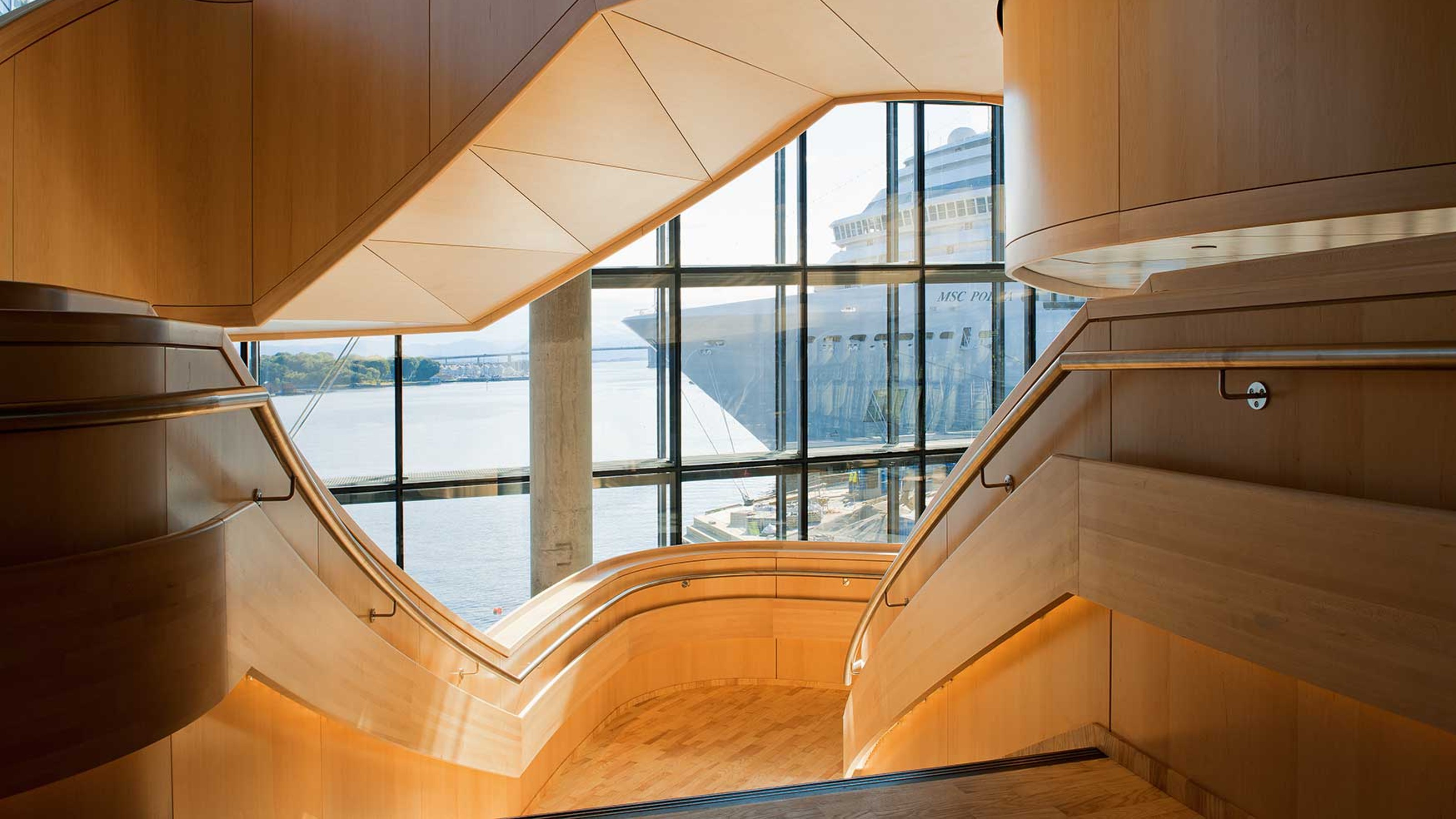 Stavanger Konserthus, interior view of the building, staircase