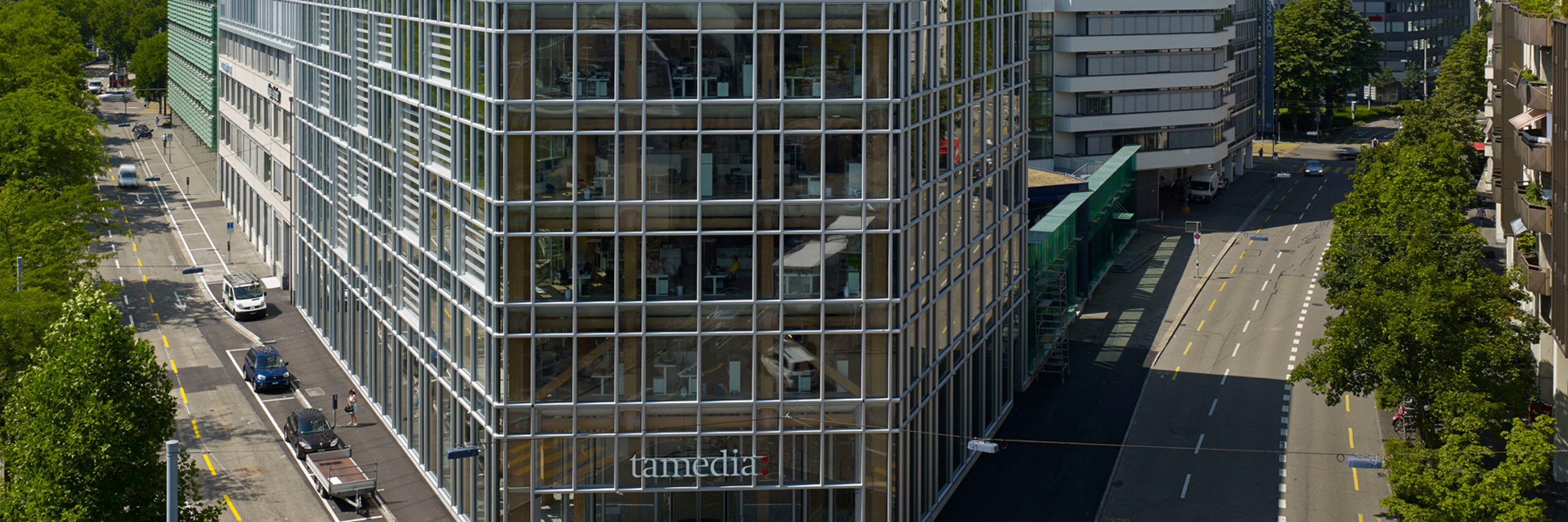 Tamedia publishing house, exterior view of the building
