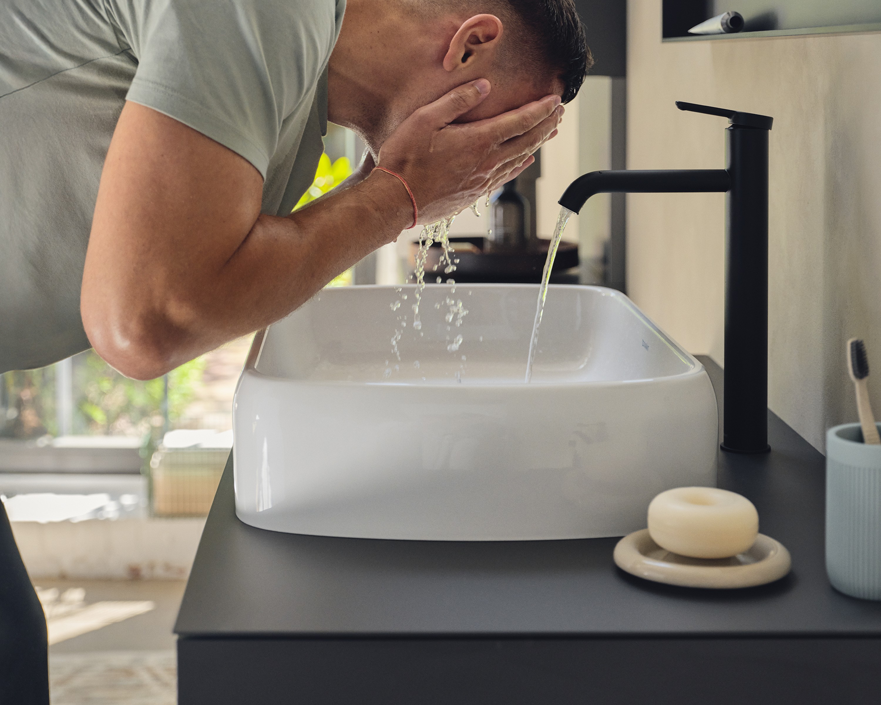 Collection One Countertop Sink with Vanity Cabinet