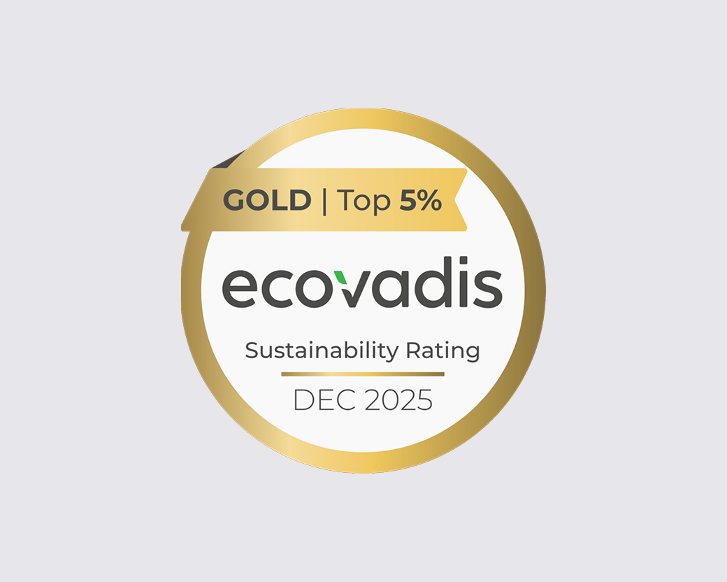 EcoVadis Zertifikat Gold