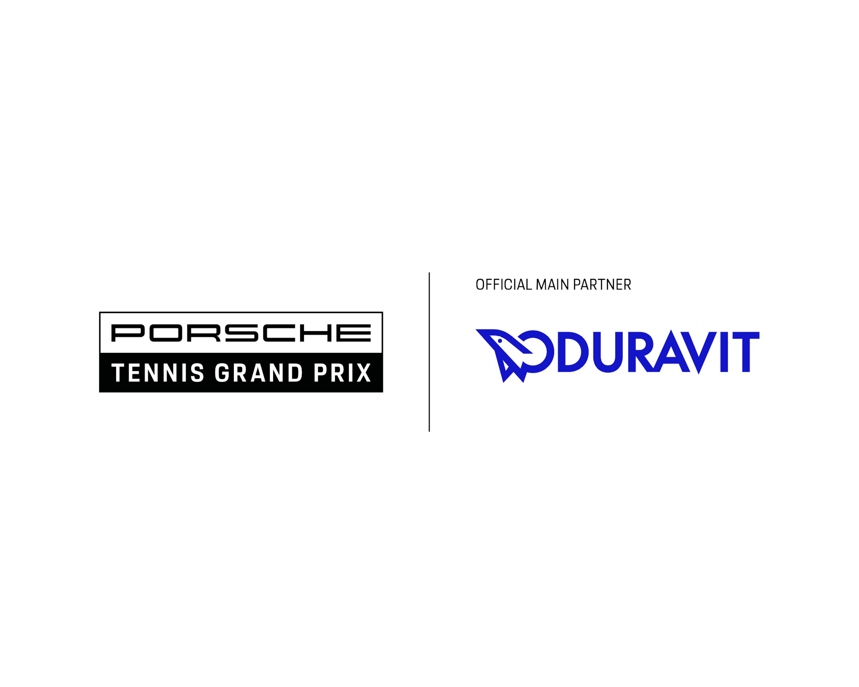 Logos of the Porsche Tennis Grand Prix and Duravit