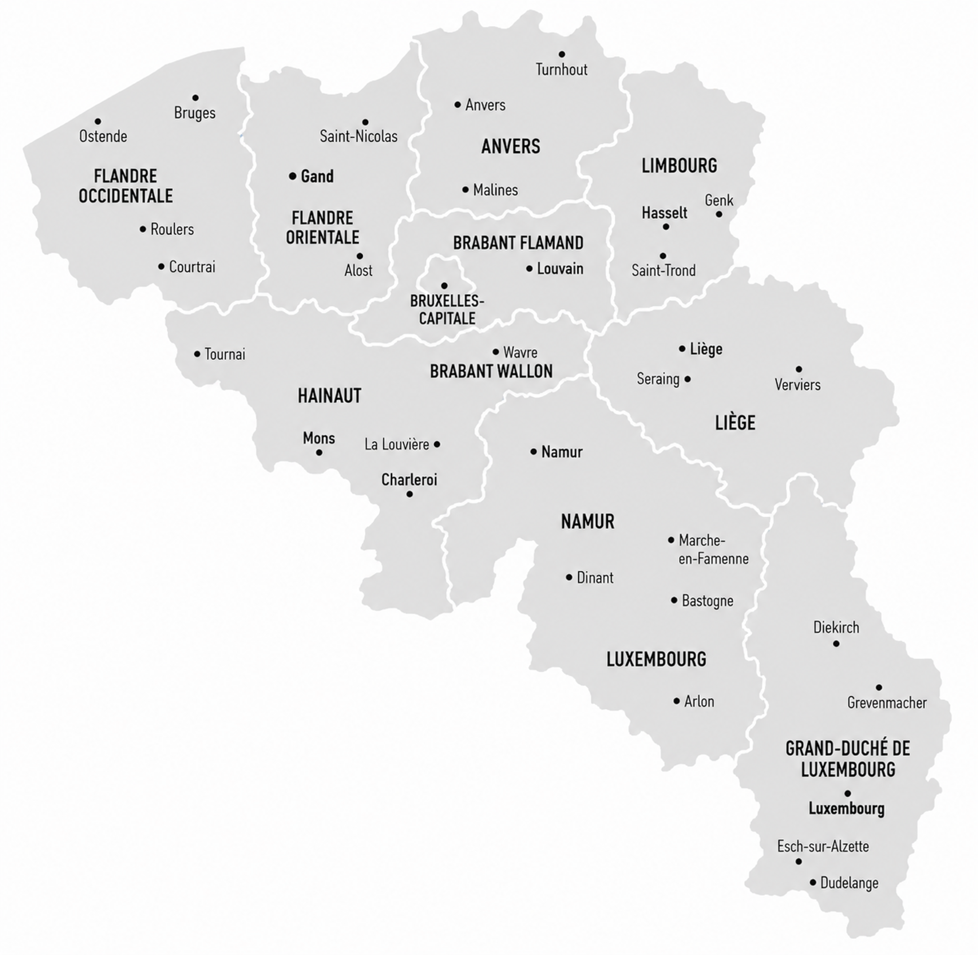 Kaart van België